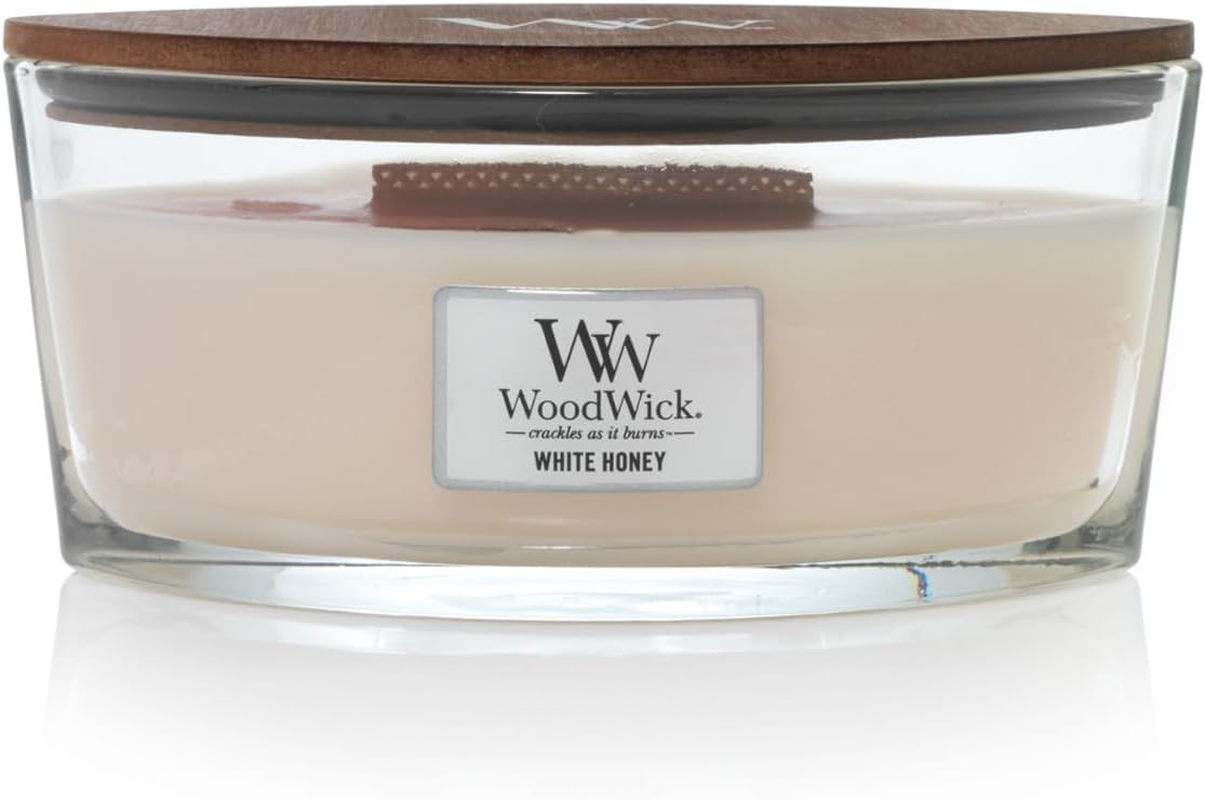 Woodwick White Honey Jar Candle, Ellipse image number 5
