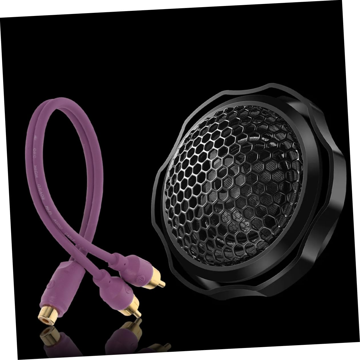 Gogogmee 2Pcs Car Audio RCA Splitter Cable Adapter for Subwoofer Amplifier 1 Female to 2 Male Connectors, Compatible Car Amplifier and Home Theater Audio Systems image number 6