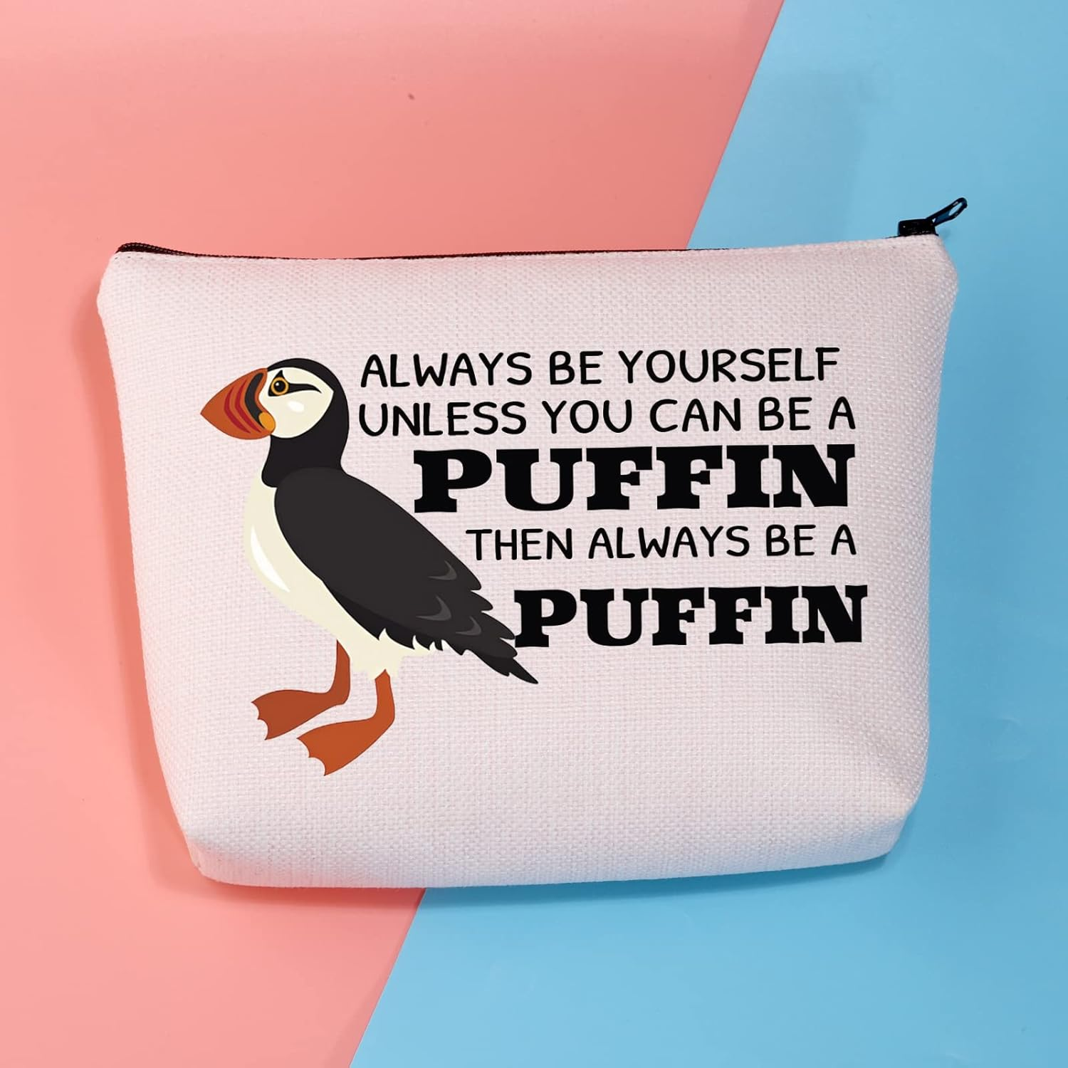 BDPWSS Puffins Gifts Puffin Bird Lover Gift Always Be Yourself Unless You Can Be a Puffin Then Always Be a Puffin Makeup Bag, Can Be Puffin, Waterproof image number 2