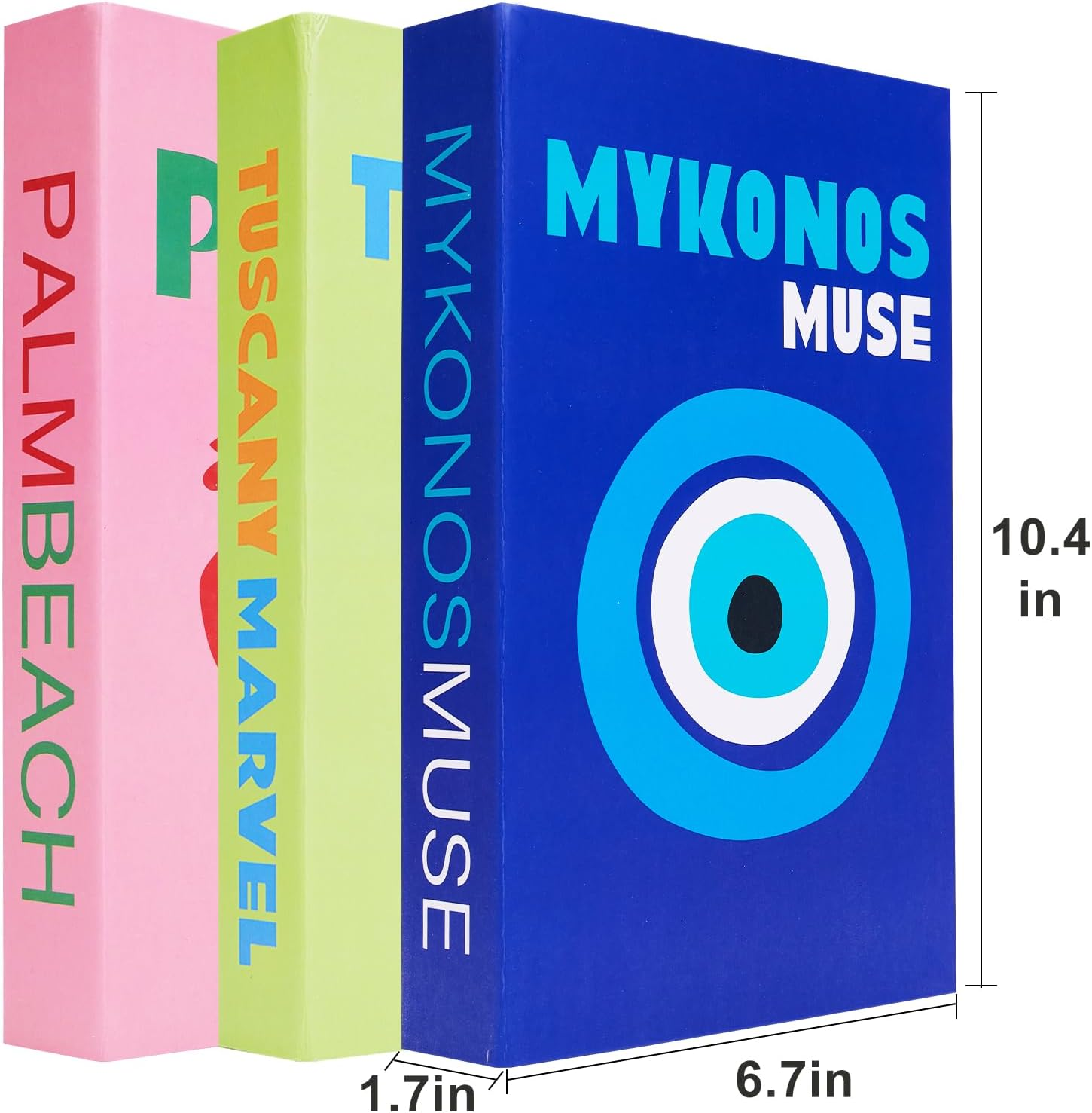 PHUSBLAY Fashion Inspired Decorative 8 Faux Books Set for Coffee Table/Shelves with No Pages - Lightweight Stylish Aesthetic Book Display Stack for Minimalist Office/Home Decor - Set of 8 image number 4