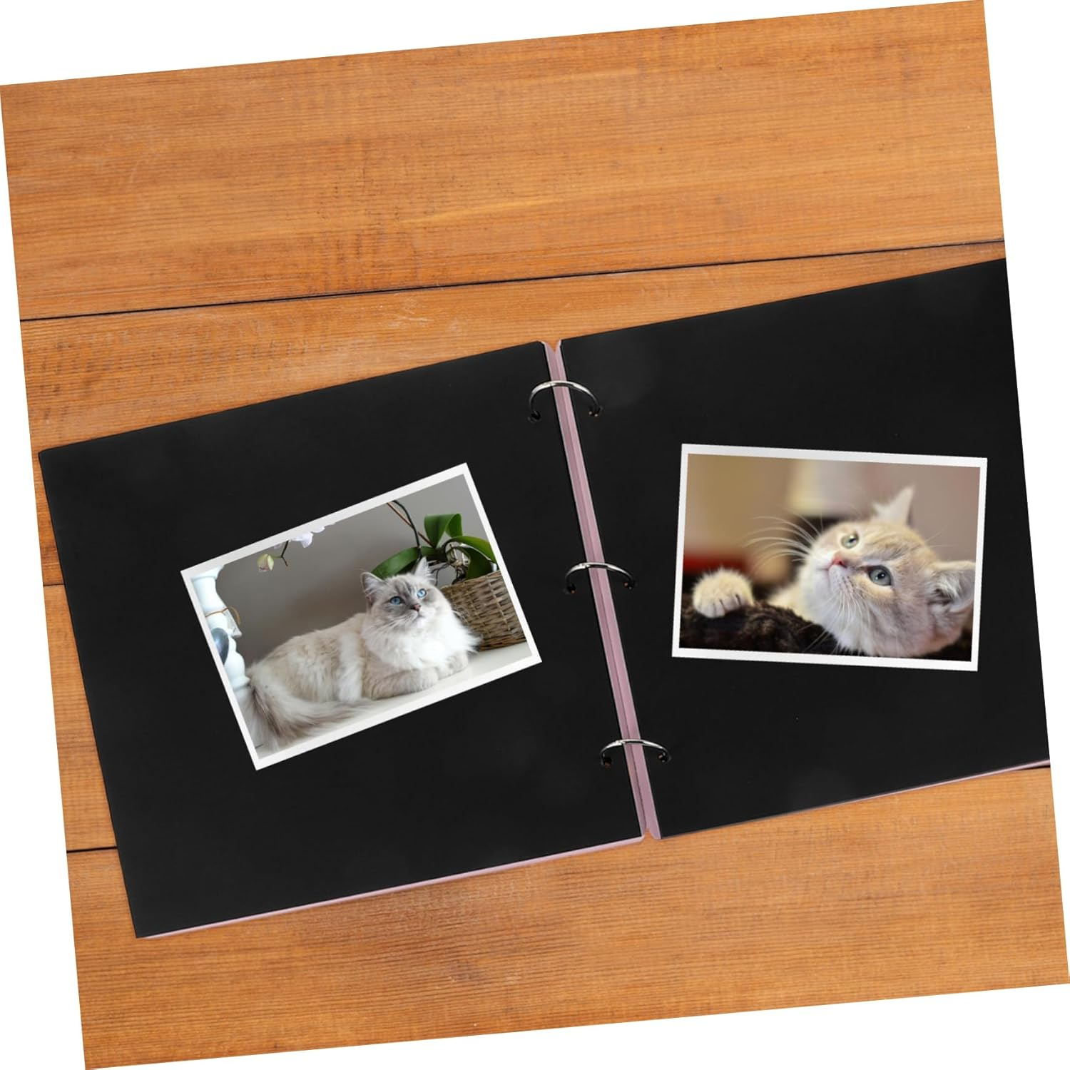 SOLUSTRE Wooden Photo Album Hollow Heart Design Scrapbook for Weddings Birthdays Memories Compact Easy to Use For image number 5