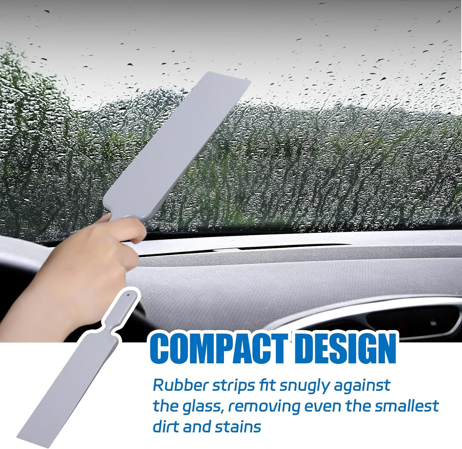 Hovom Car Bulldozer Squeegee, Long Handle Tint Tools, Scrubber Bulldozer Squeegee for Car Window Cleaning/Vinyl Wrap/Snow Frost Ice Removal, Automotive Flat Glass Tint Squeegees (1PCS: Gray)