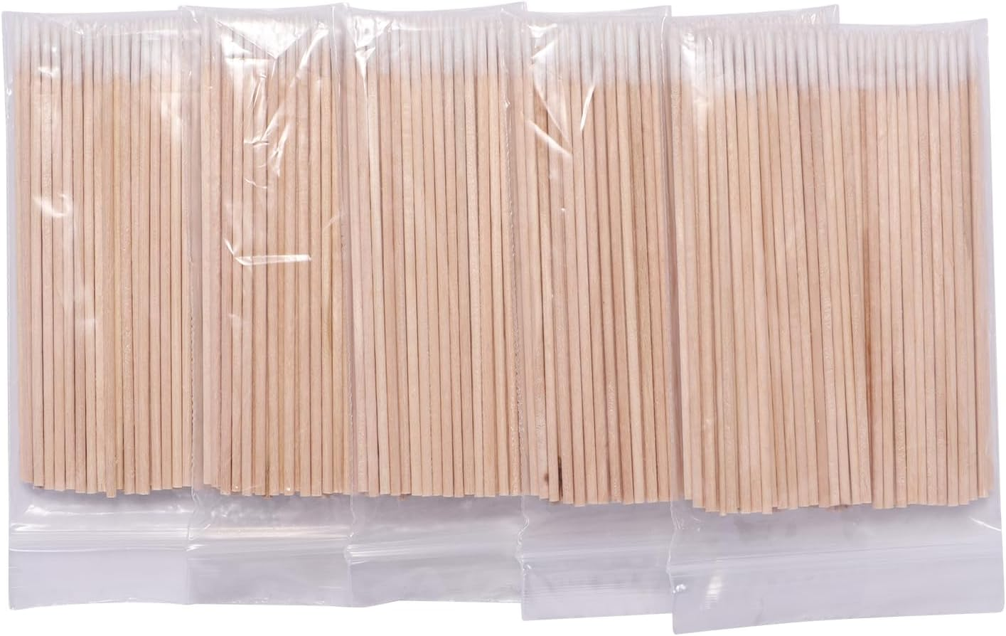 500Pcs Pointed Cotton Swabs, 4 Inch Precision Microblading Cotton Swab Cotton Sticks Applicator for Eyebrow Tattoo Beauty Make-Up Nail Clean, Wood Handle Pointed Tip Head image number 1