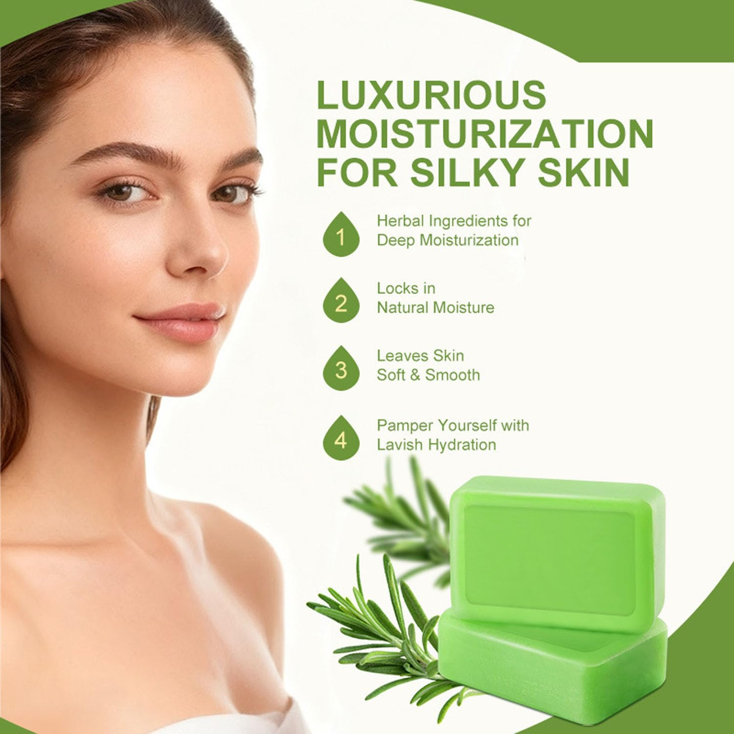 For Veloma Soap, Natural Organic Handmade, 100G/3.56Oz Natural Formula, Replenishes Moisture Cold Process Formula, Soothing Hydrating Body Wash for Clear Healthy Skin, Suitable for Face & Body (1) image number 2