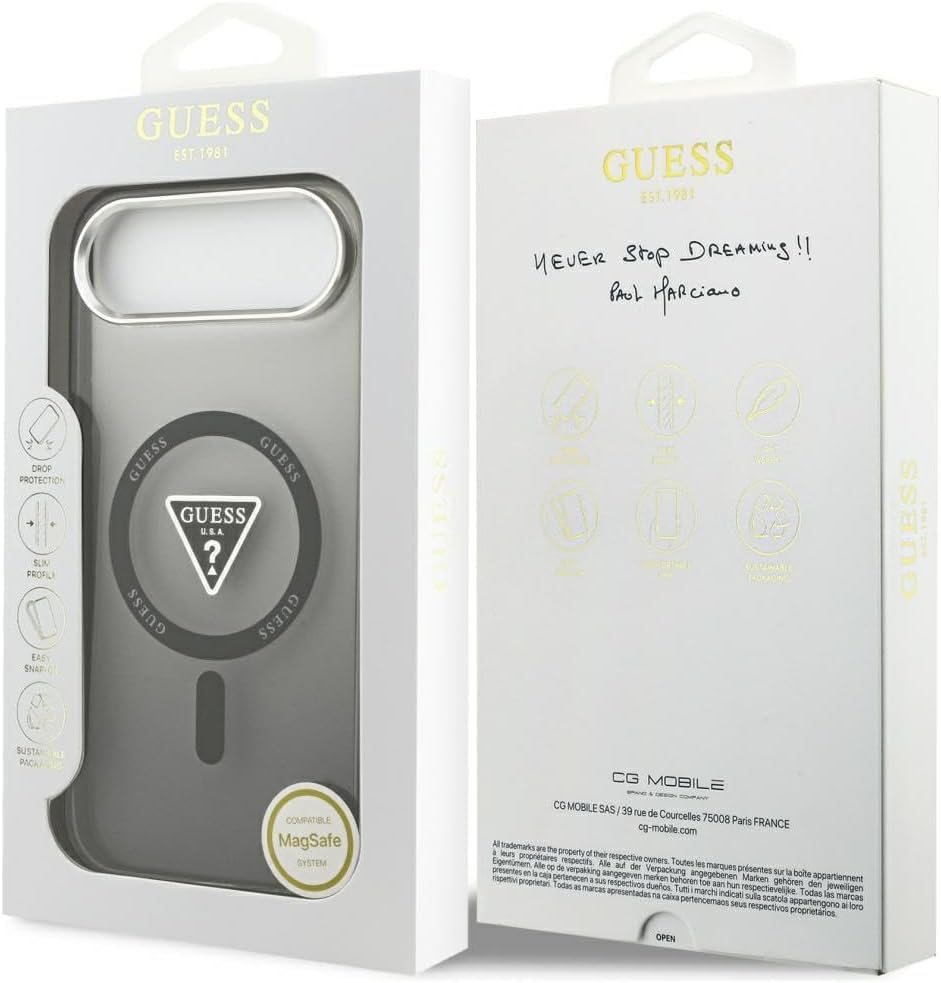 CG Mobile Guess IML Gradient Triangle Logo Compatible with Magsafe Case for Iphone 17 Air (Black) image number 2