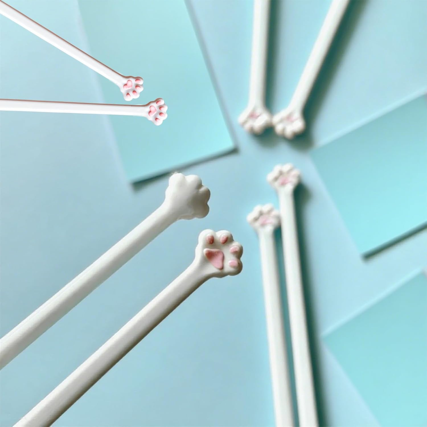 Zvorgath Cat Paw Chopsticks, Non-Slip Pink Plastic Chopsticks with Cute Paw Prints, Meowgic Tableware Themed, Fun for Cat Lovers image number 5