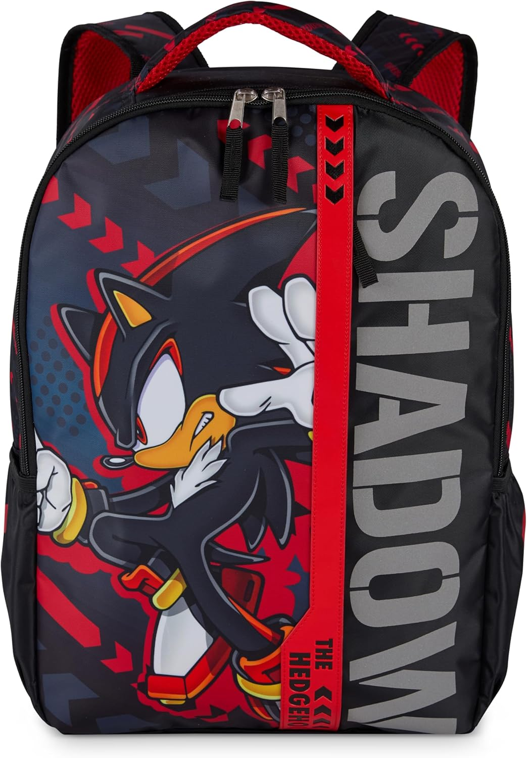 AI ACCESSORY INNOVATIONS Sonic the Hedgehog Backpack for Boys & Girls, Shadow 16 Inch Schoolbag with Reflective Ink, Black image number 2