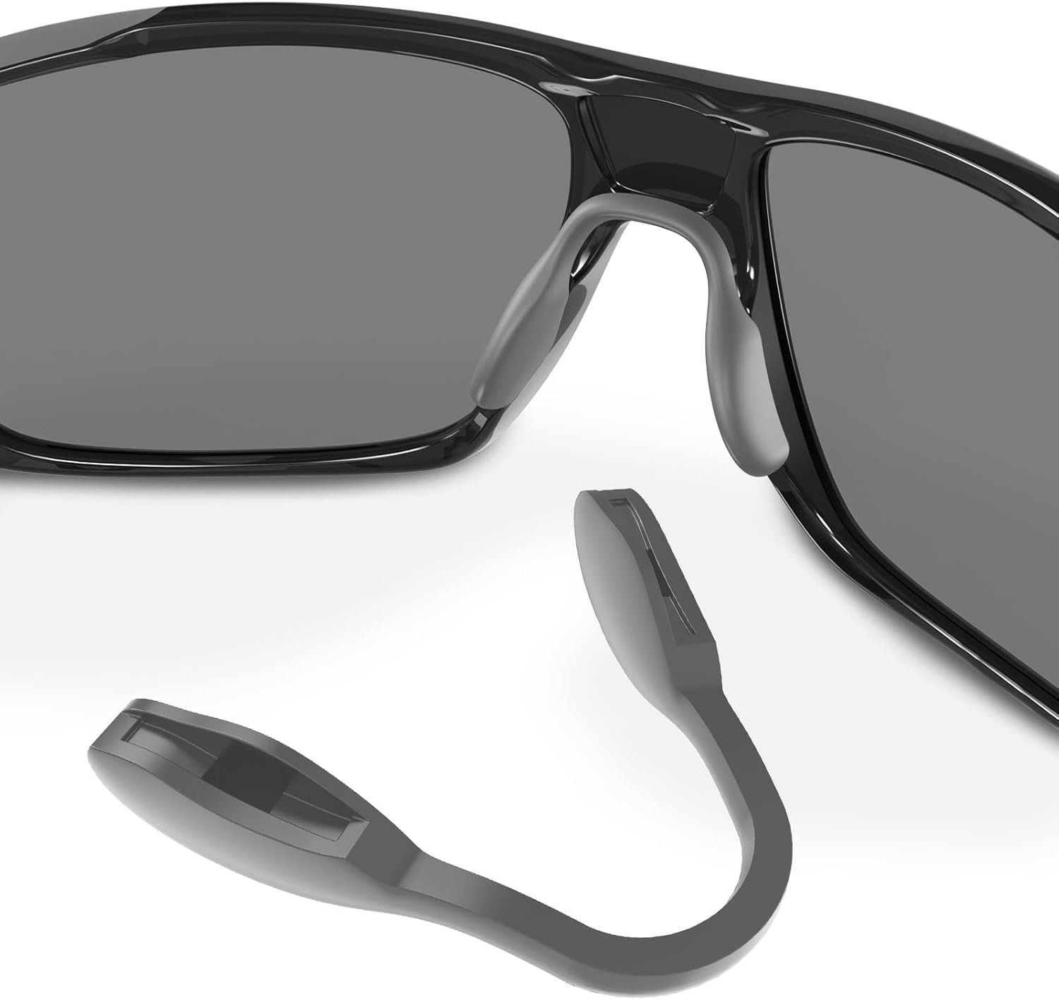 Silicone Replacement Nose Piece Nose Pads for Oakley Split Shot OO9416 Split Time OO4129 Targetline OO9397 Crossrange OO9361 - Gray + Blue image number 2