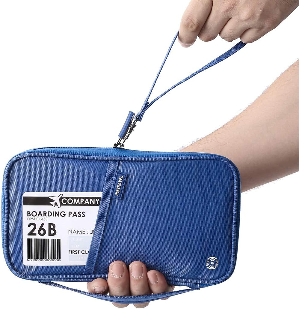 RFID Family Passport Holder Travel Wallet Waterproof Holiday Document Organiser for Credit ID Cards Boarding Passes Flight Tickets Cash and Other Travel Accessories by Mankn image number 6