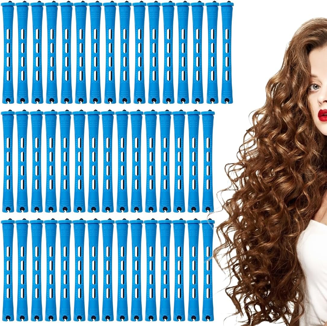 40 Pieces Small Perm Rollers, Small Curlers, Heat Free Curlers for Short, Long Hair, Shaping Tool, Curlers, Perm Curlers image number 1
