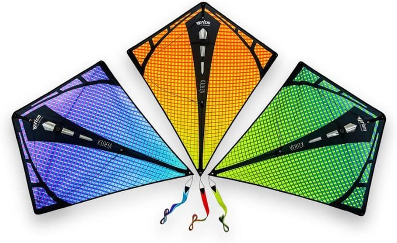 Prism Kite Technology Vertex High Flying Diamond Kite with 10' Long Triple Streamer Tail, Infrared - Infrared image number 6