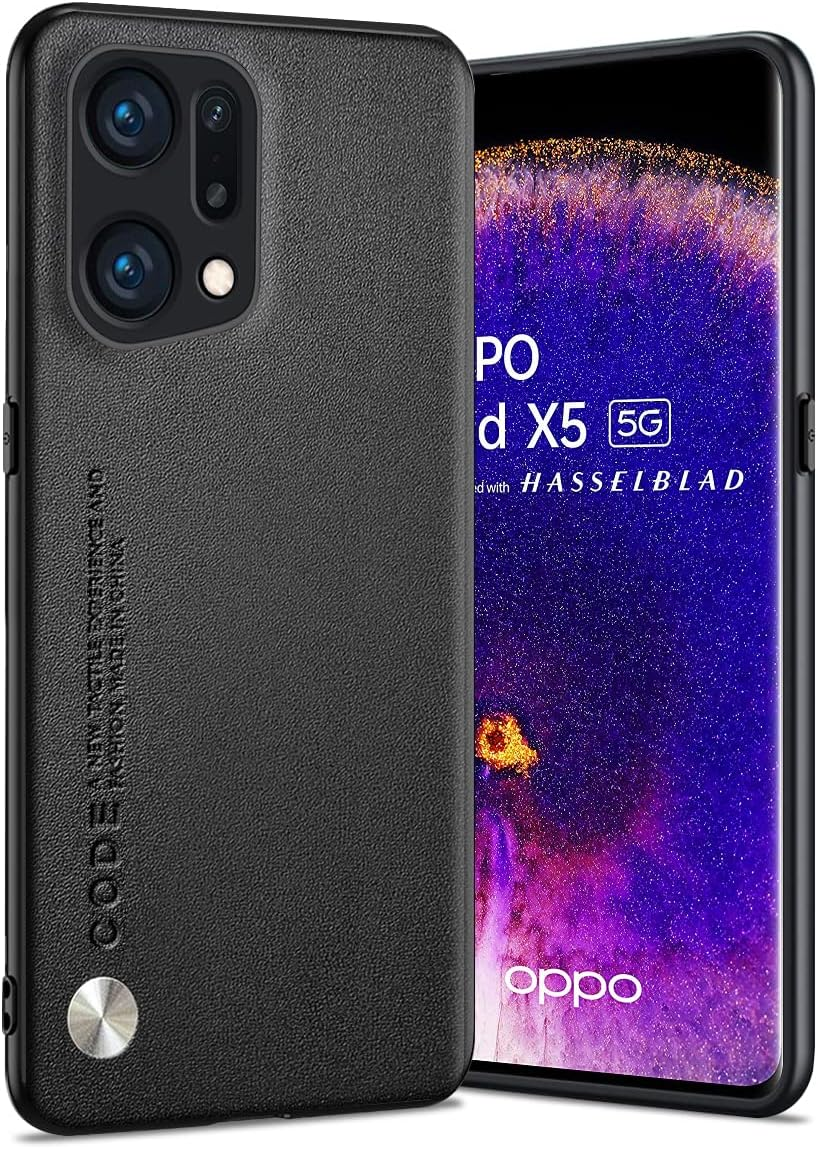 Puxssul for Oppo Find X5 Case, Soft TPU Faux Leather Case, Extremely Lightweight Ultralight Camera Protection Leather Case for Oppo Find X5 (White)