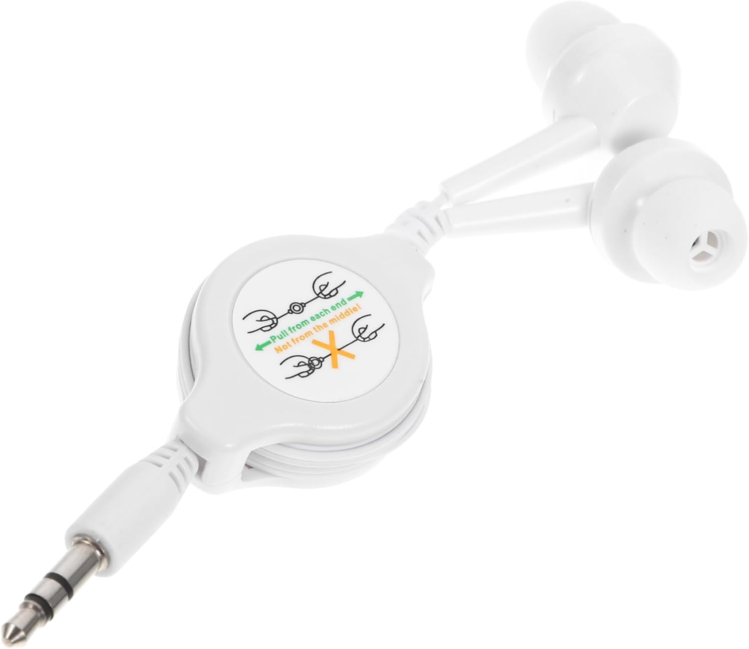 TOYZFRIENDY Retractable in Ear Earphones Jack Lightweight Portable with Cushioned Comfort for Travel Sleep and Digital Devices White image number 1