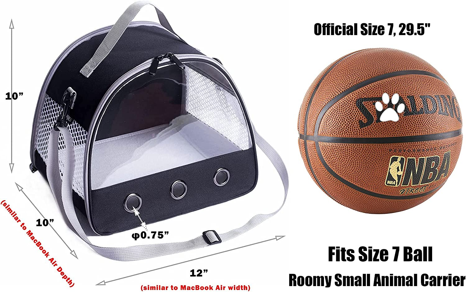 Guinea Pig Carrier, Small Animal Bird Rabbit Turtle Carrier Bag, African Hedgehog Portable Travel Carrier Outdoor Hangbag, Bird Rabbit Guinea Pig Squirrel Carrier image number 2