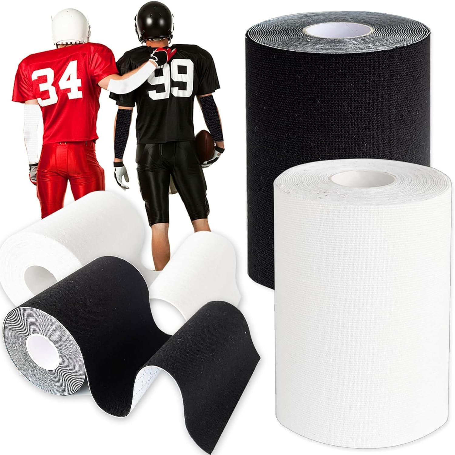 2 Rolls Turf Tape Football, Extra Wide Waterproof Turf Tape for Arms Football Ultra Sticky Athletic Sports Tape Wrap for Exercises Gymnastics to Prevent Turf Burn