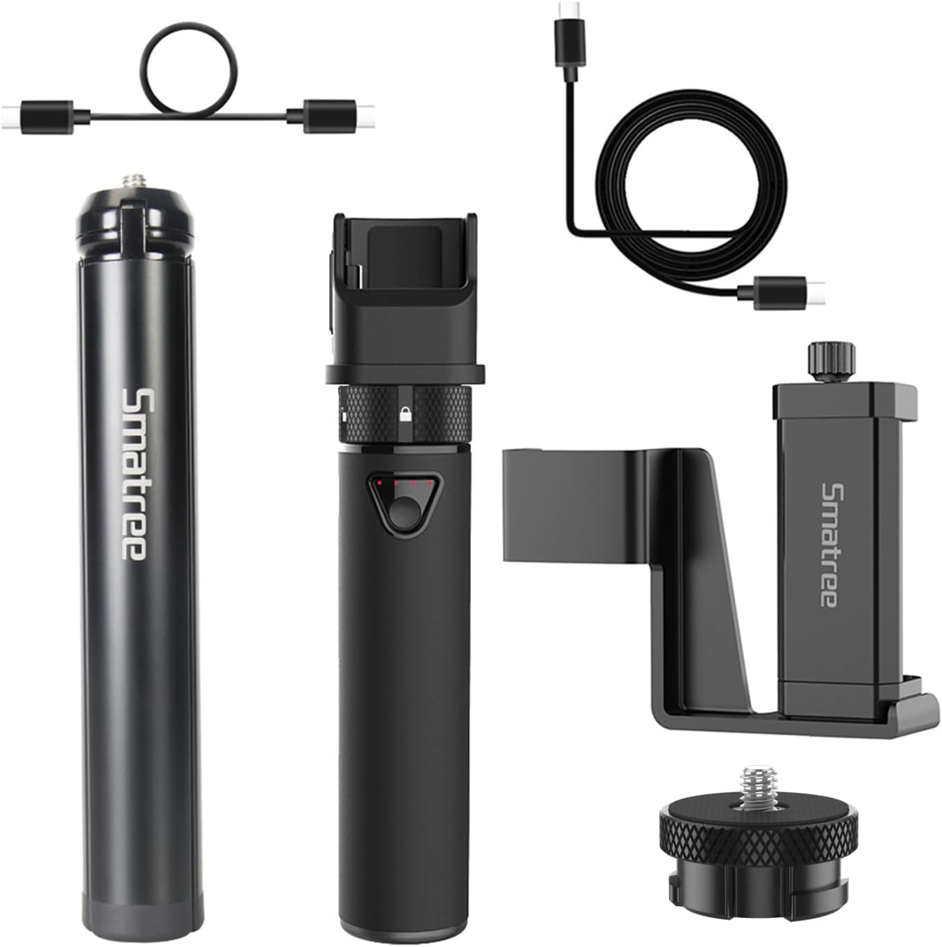 Smatree Portable Osmo Pocket 2 Powerstick Compatible for DJI Pocket 1/2, Handheld Smartphone Holder Mount Bracket Set with Tripod image number 5