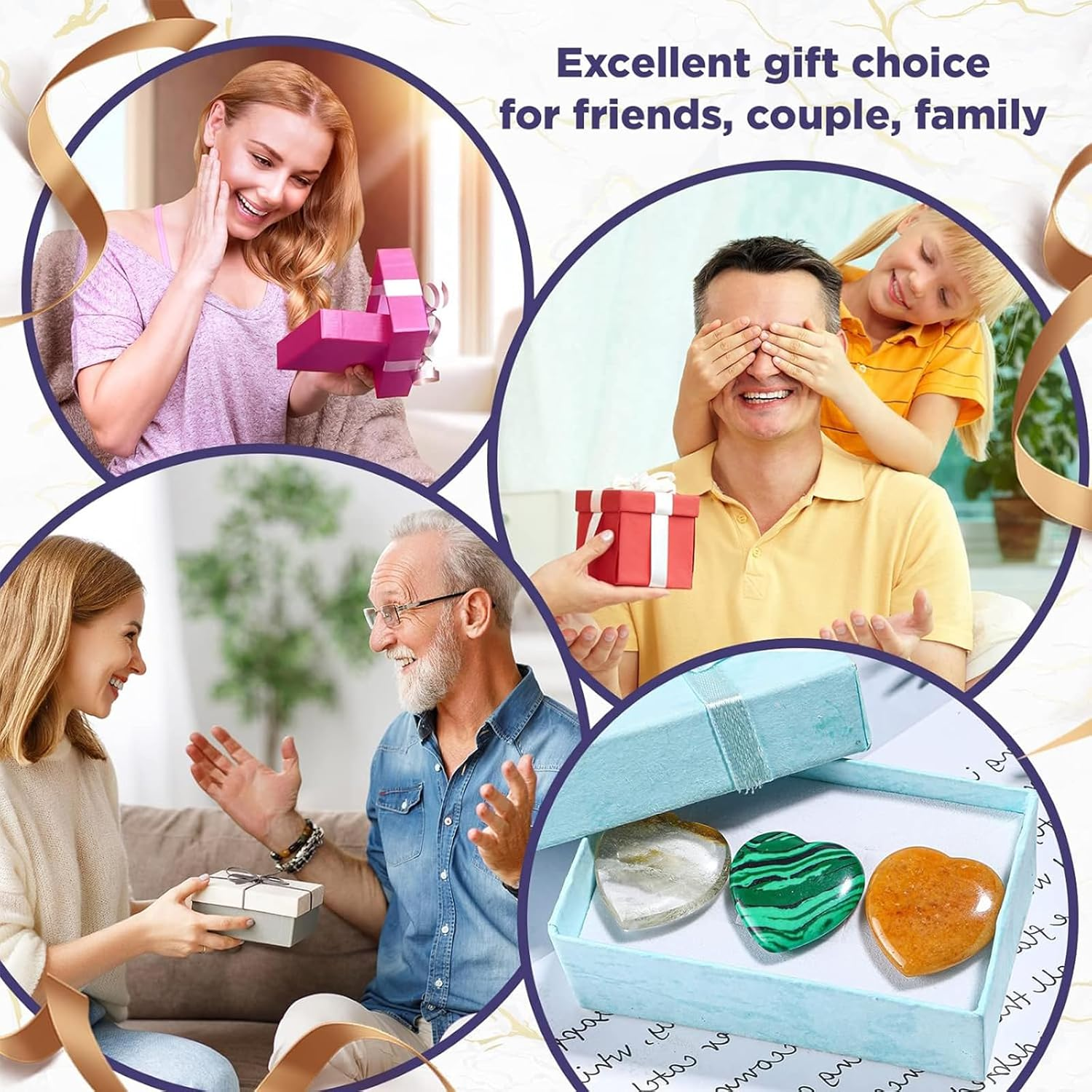 15 Pcs Heart Stones, 2 CM/0.8 in Heart-Shaped Healing Crystals for Meditation, Yoga, Anxiety Relief, Home Decoration, Bulk Pocket Love Stones for Mothers Day and Valentines Day Gift image number 4