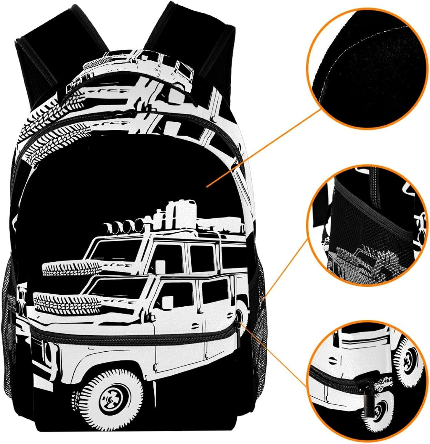 Truck Backpack Students Shoulder Bags Travel Bag College School Tote Backpacks image number 1