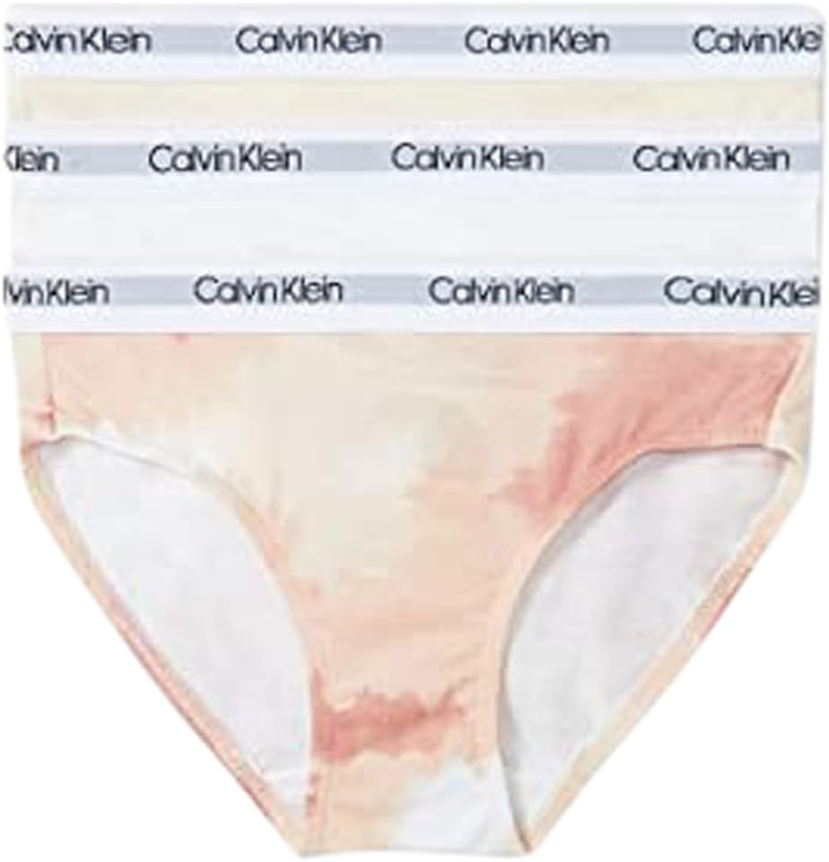 Calvin Klein Girls' Girls Modern Cotton 3 Pack Bikini Briefs