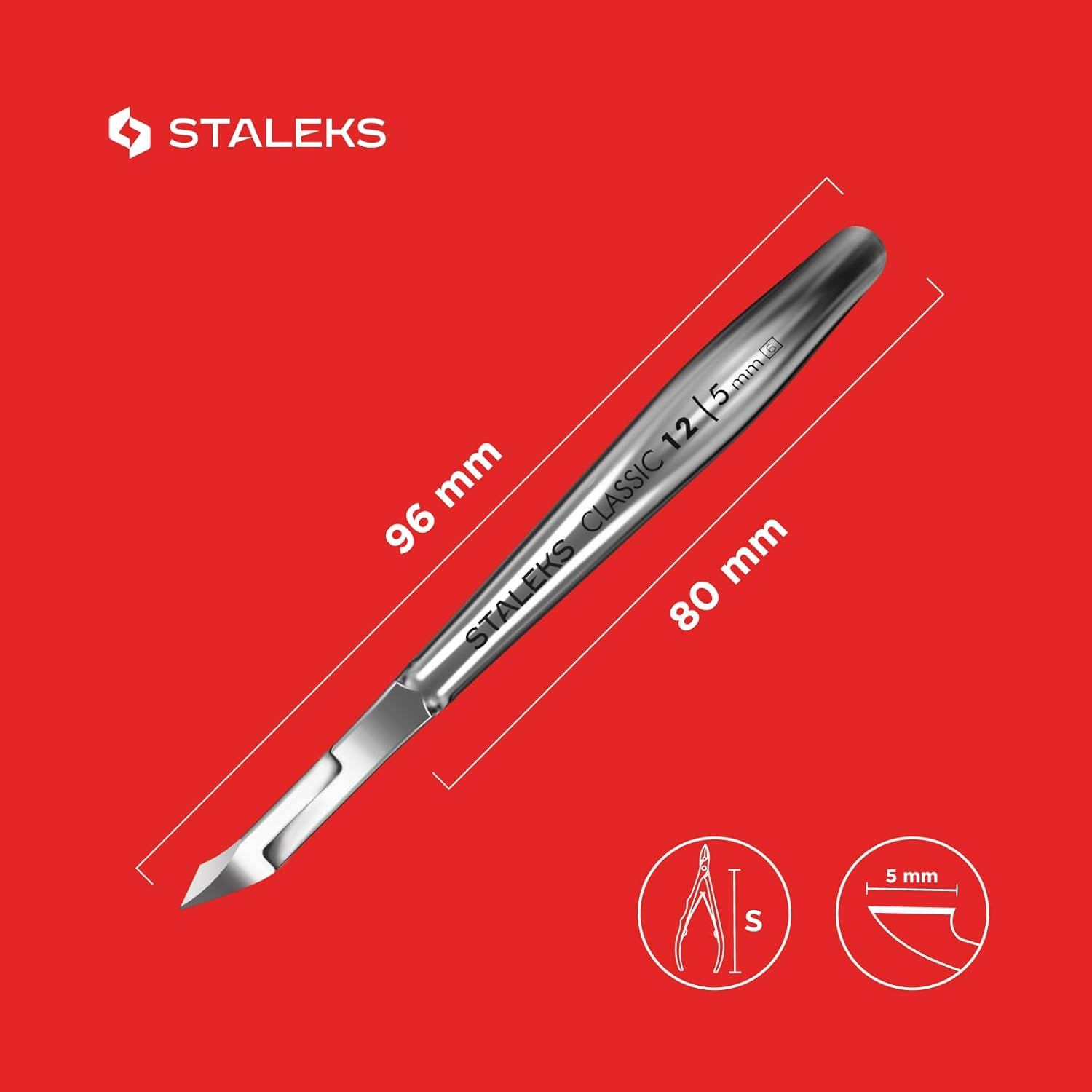 STALEKS Classic Cuticle Nippers 1/2 Jaw 0.2 Inch (5 Mm) NC-12-5 image number 5