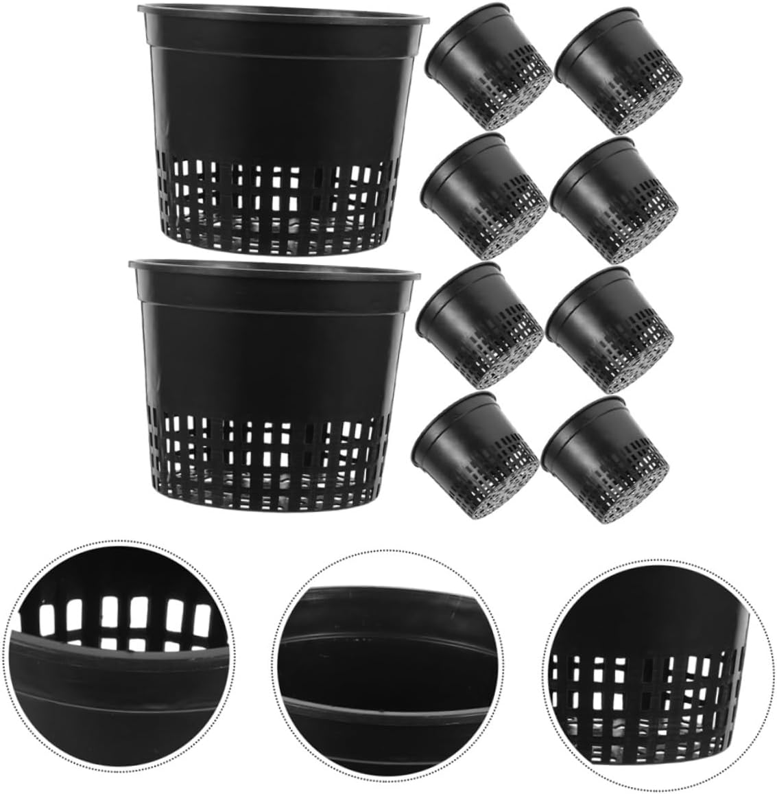 VINTORKY 12Pcs Decorative Planting Cups Garden Pots Plastic Net Pots Hydroponic Supplies Plant Baskets image number 2