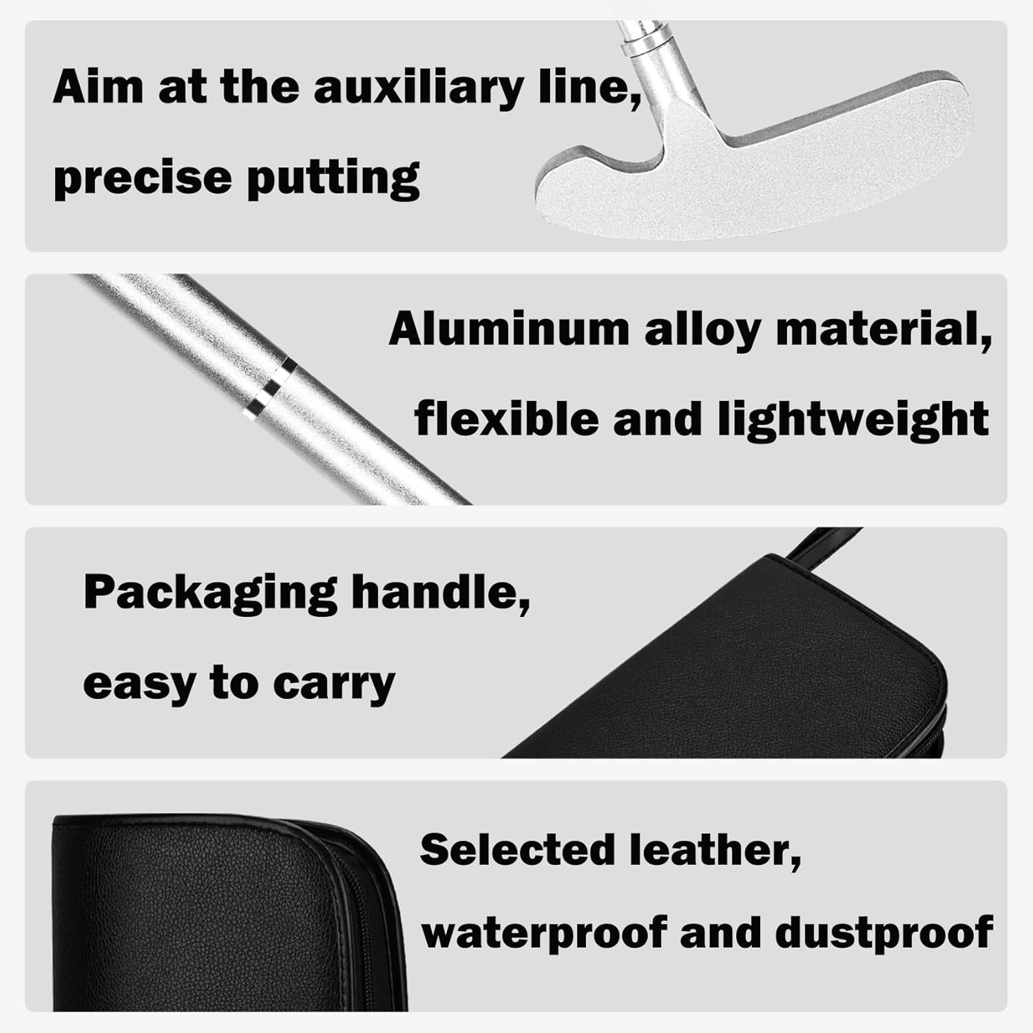 Golf Putters, Two Way Putters for Men Women, Right/Left Handed, Mini Club Golf Set for Children Teenagers, Indoor Golf Set with 2 Golf Balls for Any Putting Green Mat Home Office image number 3