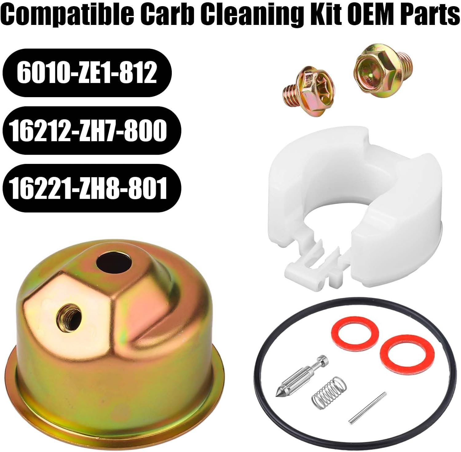 GX120 Carburetor Rebuild Kit for Honda GX120 GX160 GX200 GXV120 GXV140 GXV160, Carburetor Chamber Float Bowl Needle Spring Seal Pin Gasket