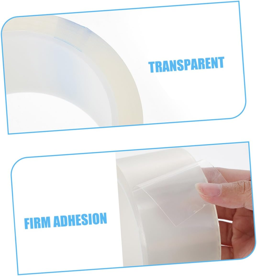 2Rolls Transparent Weather Stripping Seal Tape Wide High Adhesion Window and Door Seal for Dust Wind and Insulation image number 3