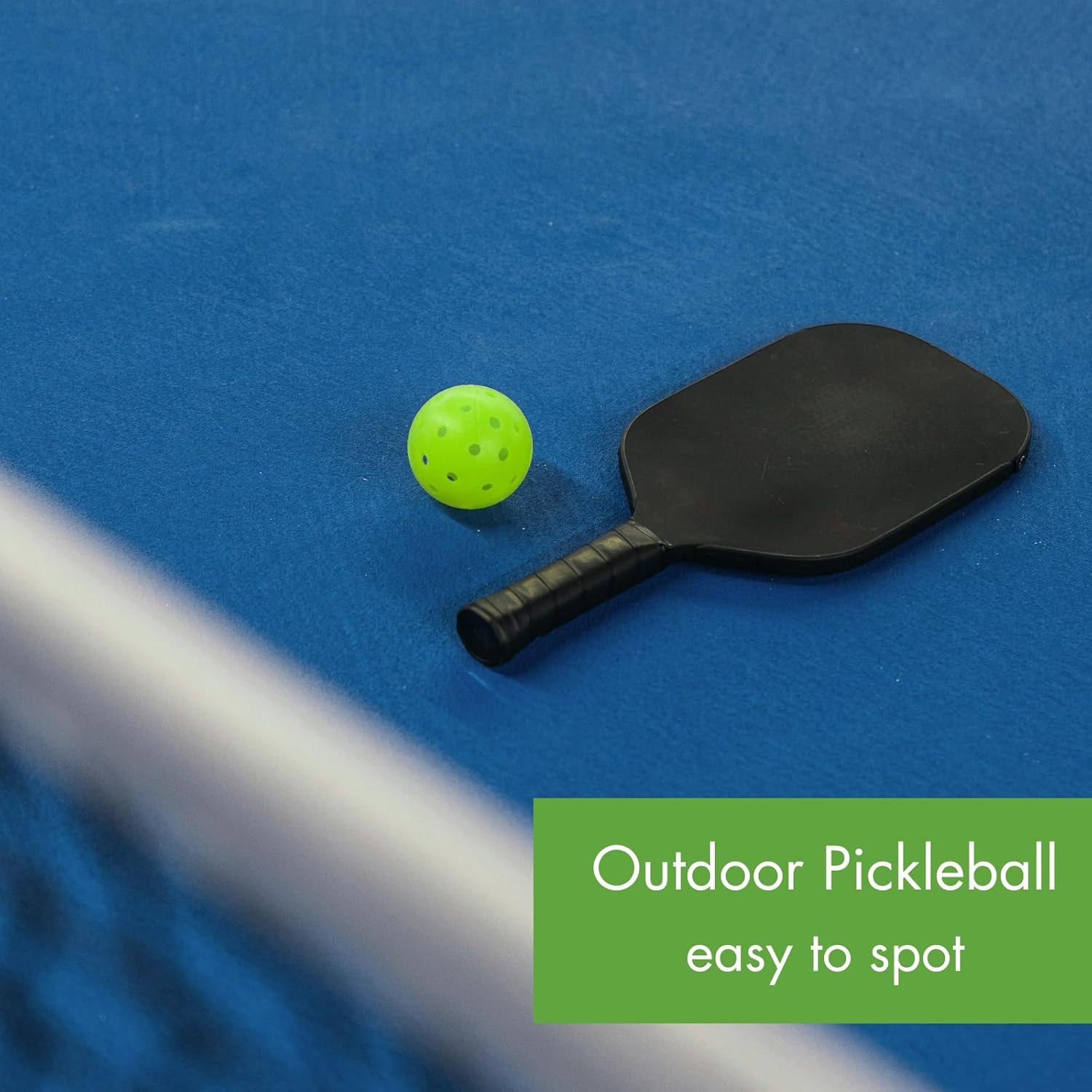 Outdoor 40-Hole Pickleball Balls, Combination Package, Seamless One-Piece Construction, Bright Green, High Visibility and Durable Performance