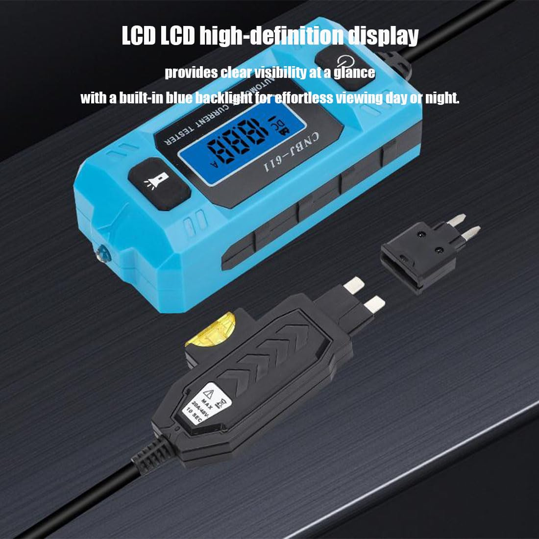 Automotive Circuit Fault Probe Tester, Portable 20A 48V High-Precision Current Tester with LED Display & Front Lighting, Wire Tracer, Car Relay Fuse Blade Checker Electrical Tool (3Pcs) - 2Pcs image number 5
