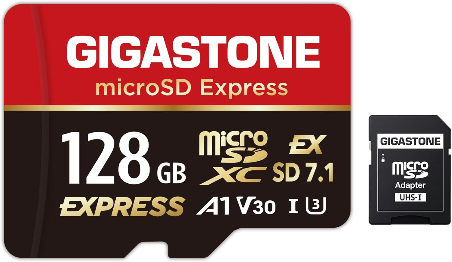 GIGASTONE 128GB Microsd Express, Microsdxc Express Memory Card SD 7.1 Speed up to R/W 880/500Mb/S Compatible with Nintendo-Switch 2, Professional Camera, A1 V30 U3, with SD Adapter image number 5