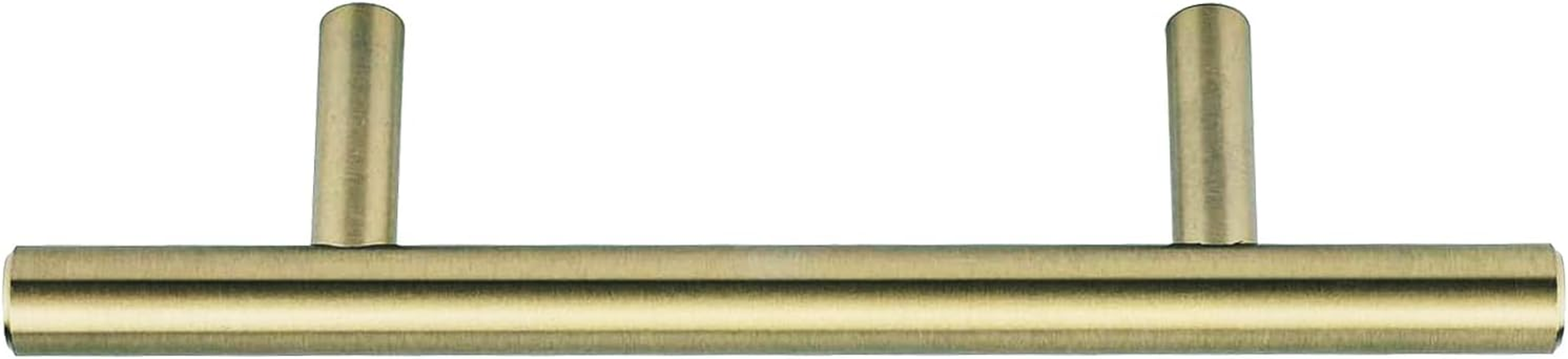 Amazon Basics Euro Bar Cabinet Handle (1/2-Inch Diameter), 5.38-Inch Length (3-Inch Hole Center), Golden Champagne, 25-Pack image number 1