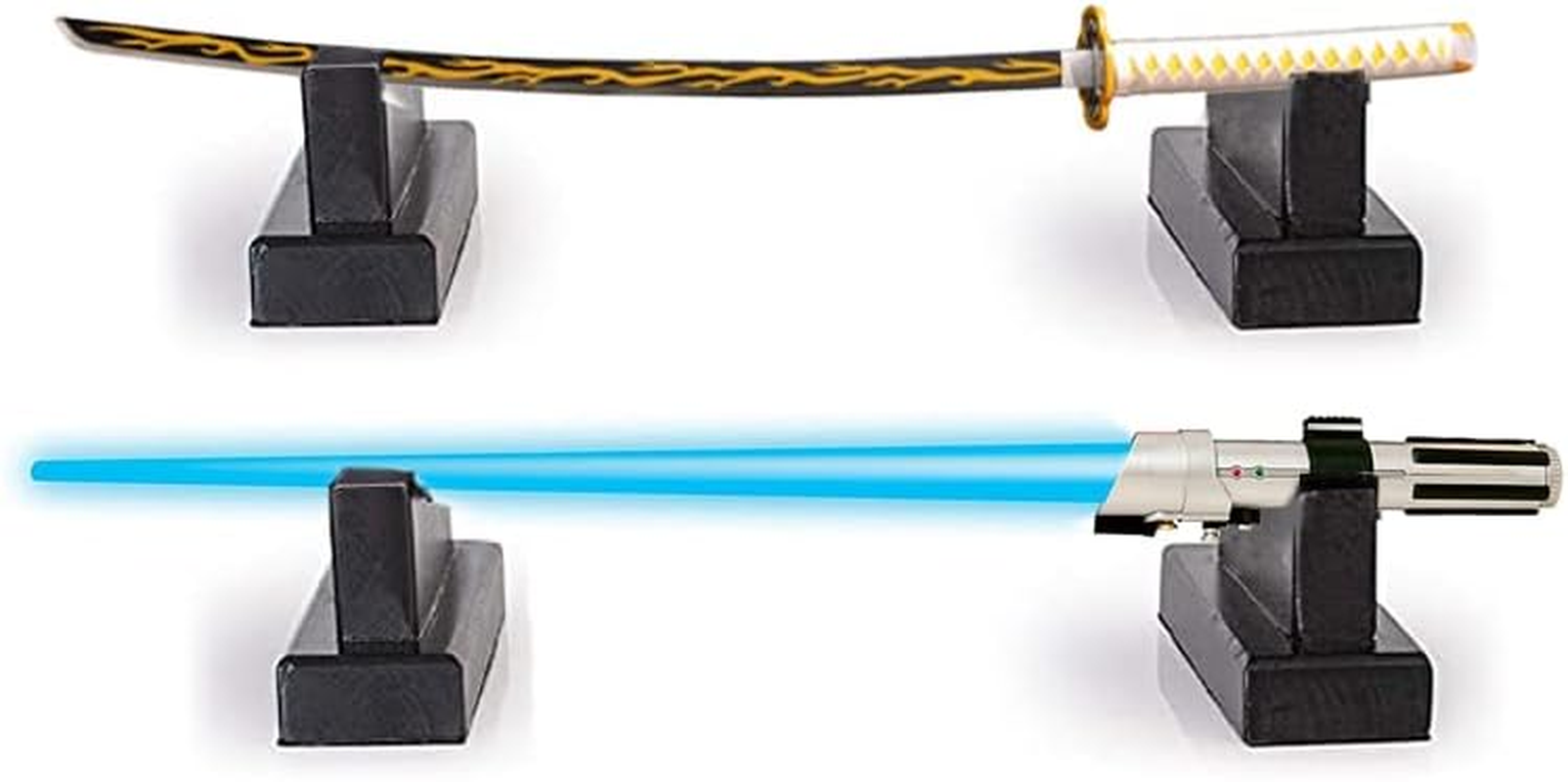 WANLIAN Lightsaber Display Stand Katana Showcase Wooden Desk Display Case,Lightsaber Samurai Swords Horizontal Exhibition image number 1