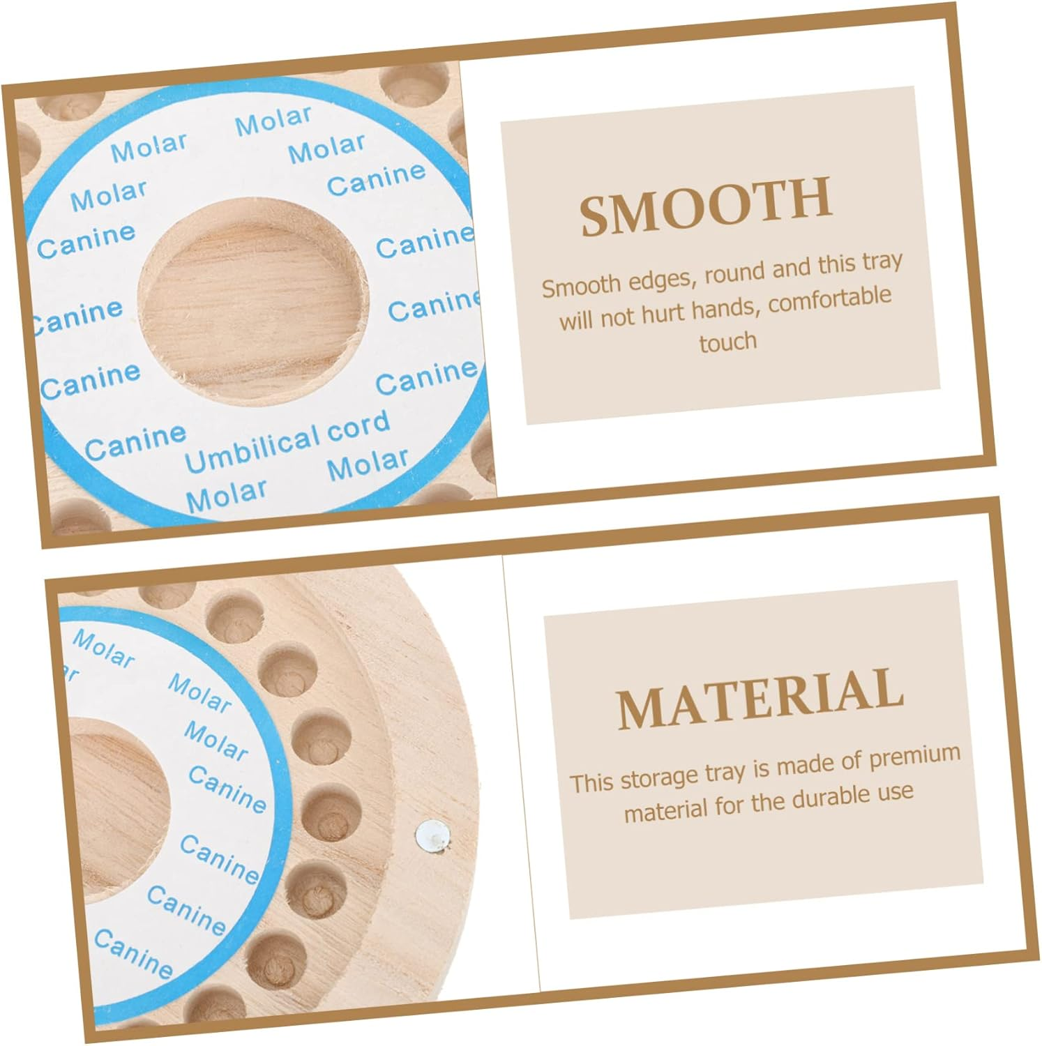 Abaodam Compact Baby Tooth Keeper Newborn Baby Milestone for Keepsake Collection image number 2