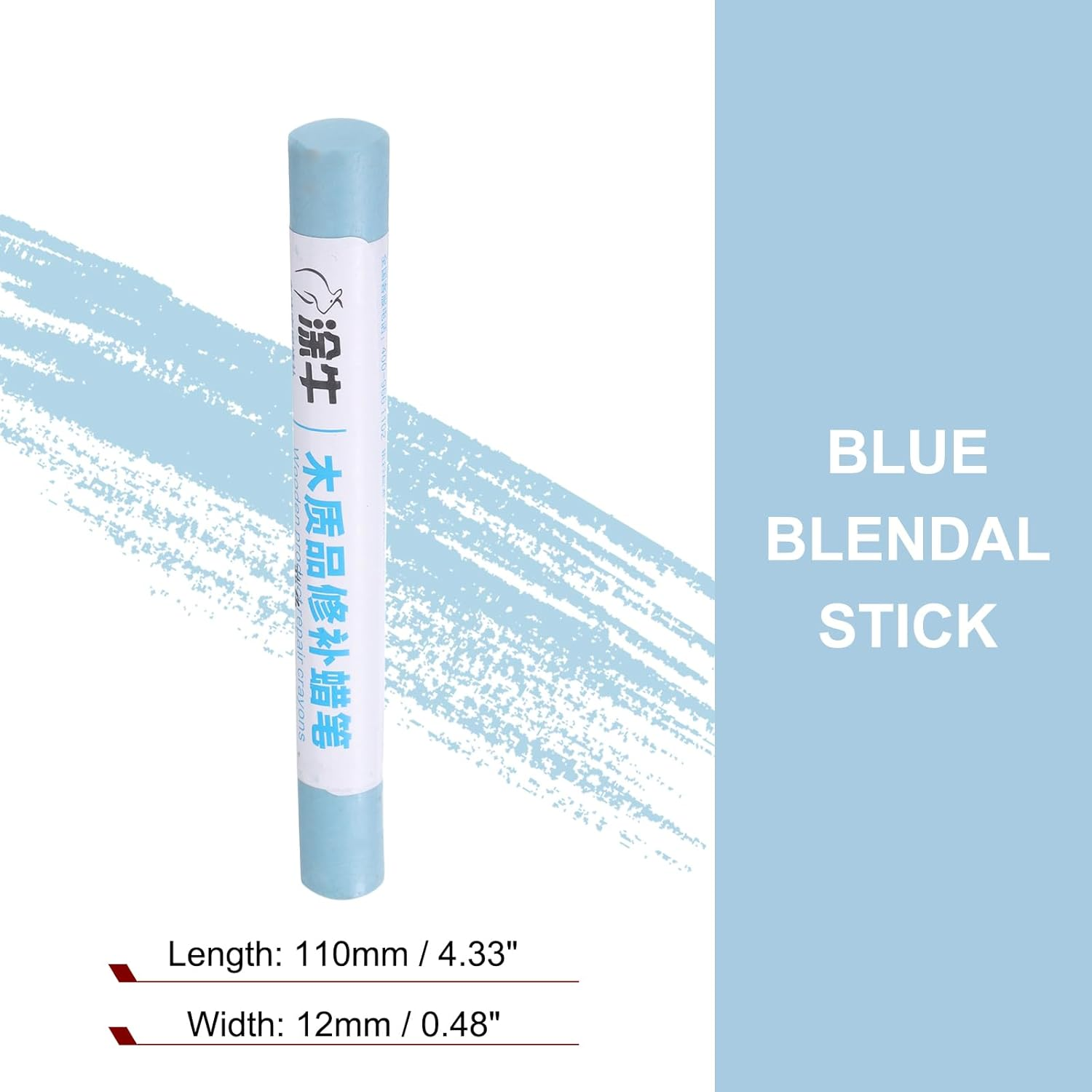 Uxcell Wood Filler Sticks Wood Furniture Scratch Repair Filler Sticks Furniture Touch up Markers with Yellow Scraper for Wood Holes Wood Floor Table Door Cabinet, Blue image number 5