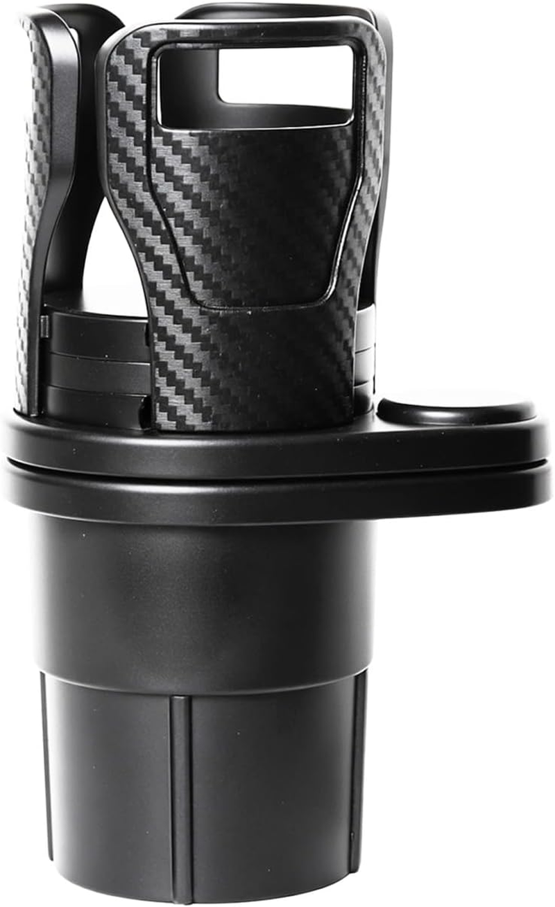 Kaoruo Upgraded Car Cup Holder Expander with Offset Base Secure Anti-Tip Design Large Cup Holder Expander for Car Hold 500-1000 Ml Bottles and Mugs Expandable Car Cup Holder with Adjustable Base