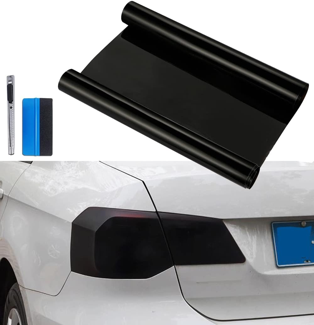 LZLRUN Extra-Wide Headlight Taillight Vinyl Tint Wrap 16 Inch X 60 Inch Roll Self Adhesive Fog Light Film Sheet Sticker Cover (Purple)