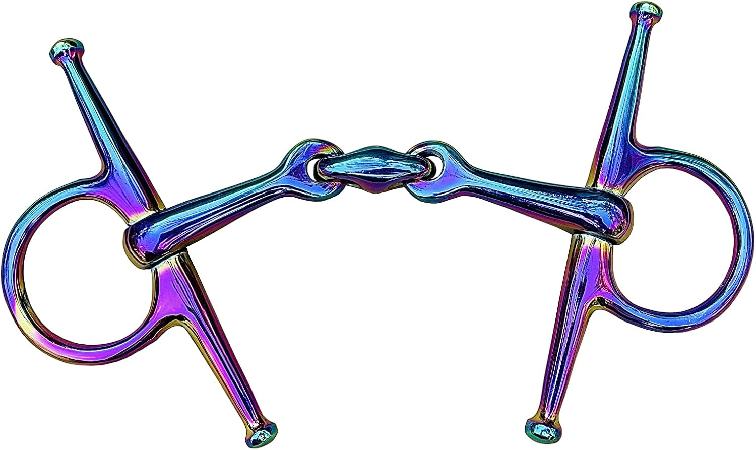 Horse Bits Full Cheek Rainbow Lozenge Snaffle Horse Bit S/Steel Eggbutt Style Riding Bits