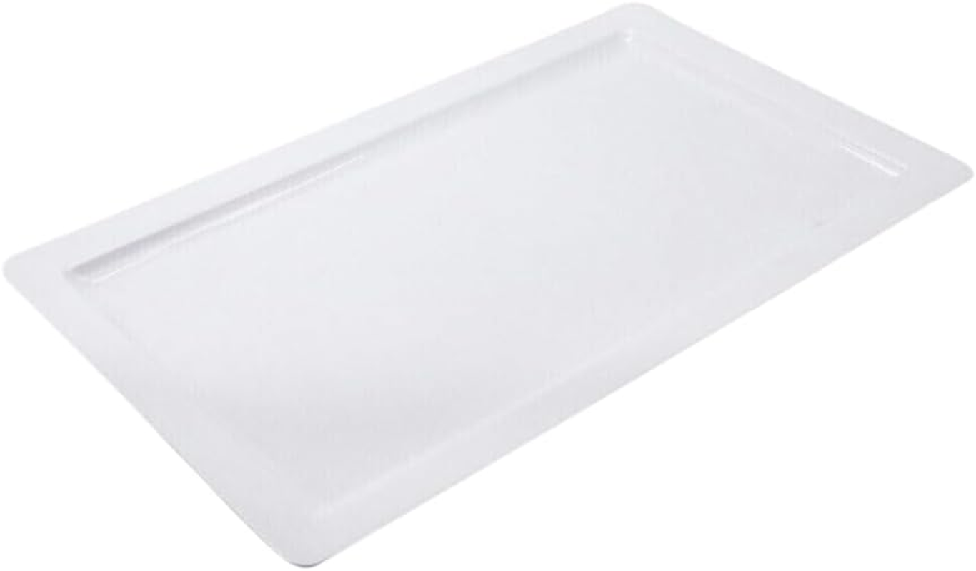 Leona Co Serving Tray Plastic for Party Supplies, 43 X 34Cm Platters for Serving Food, Imitation Porcelain Reusable Dishes for Veggie, Snack, Fruit, Cookies, Desserts in Kitchen, Pool, Pantry image number 6