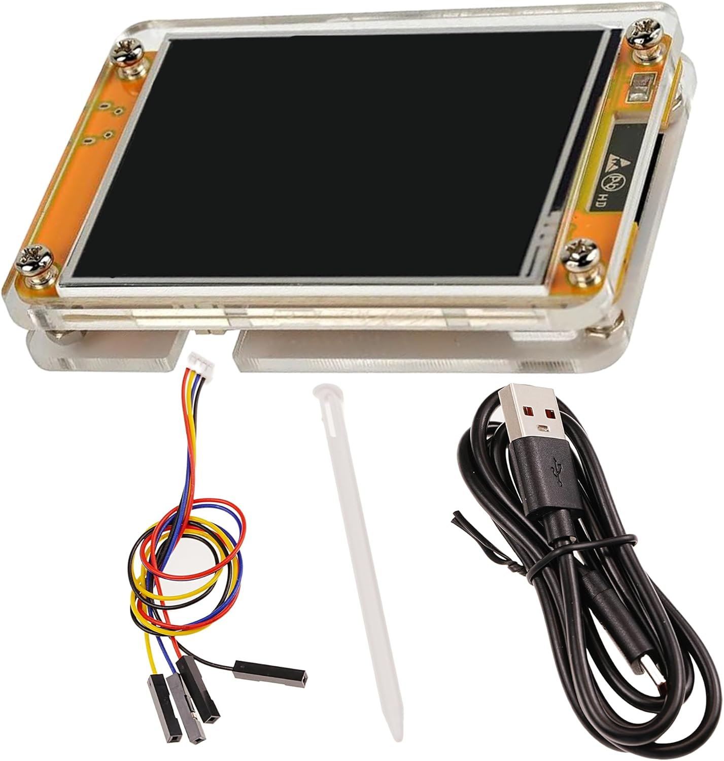 A-DIGISHUO 1Pcs 2.8-Inch ESP32-2432S028R with Wifi+Bt Display Resistive Touch Screen | ILI9341 Driver 240X320 TFT LCD Screen Module with Transparent Acrylic Case