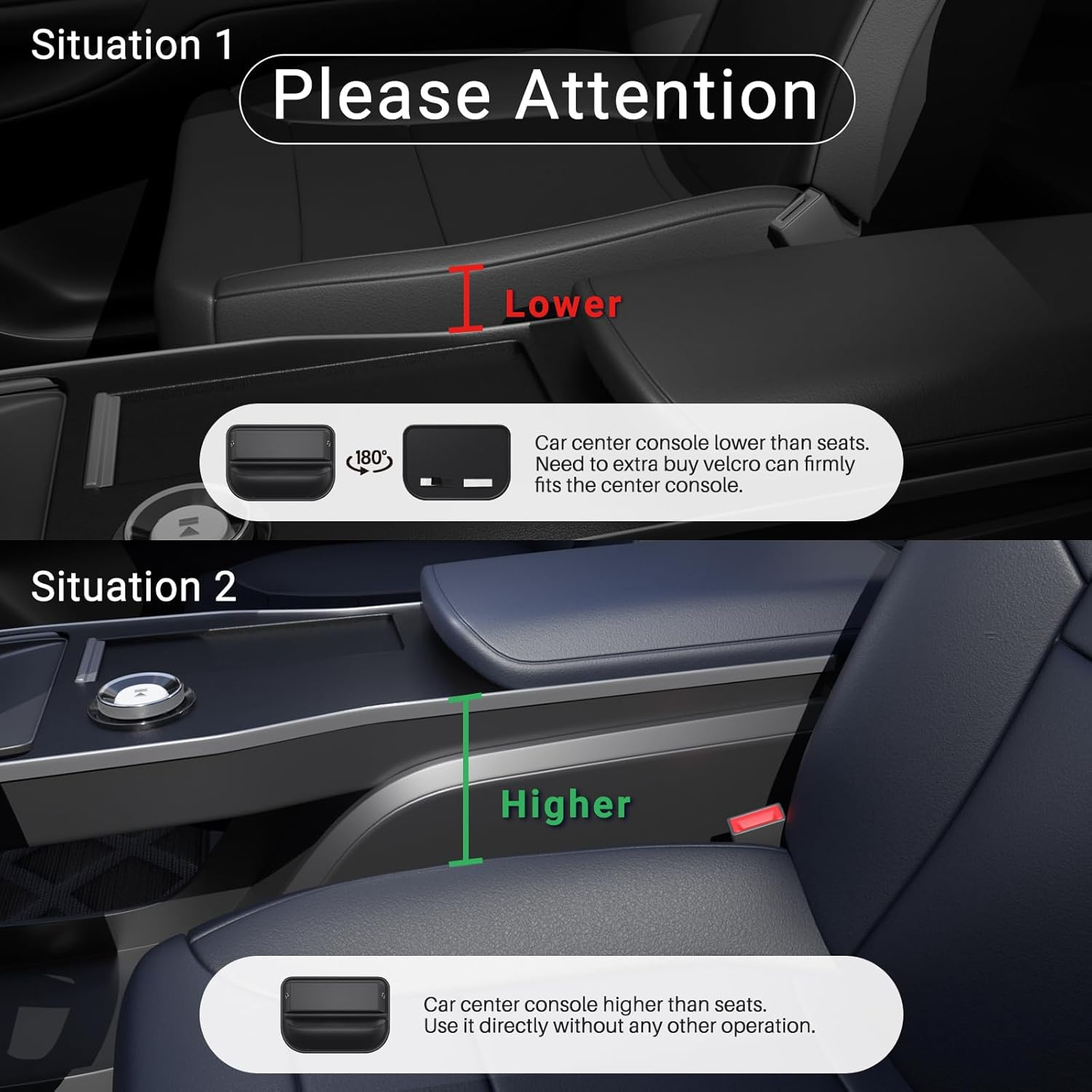 Car Seat Gap Filler Leather Car Box Organizers and Storage Front Seats Interior Automotive Essentials - Car Accessories for Phones, Glasses, Keys, Cards-1 Pack1 image number 1