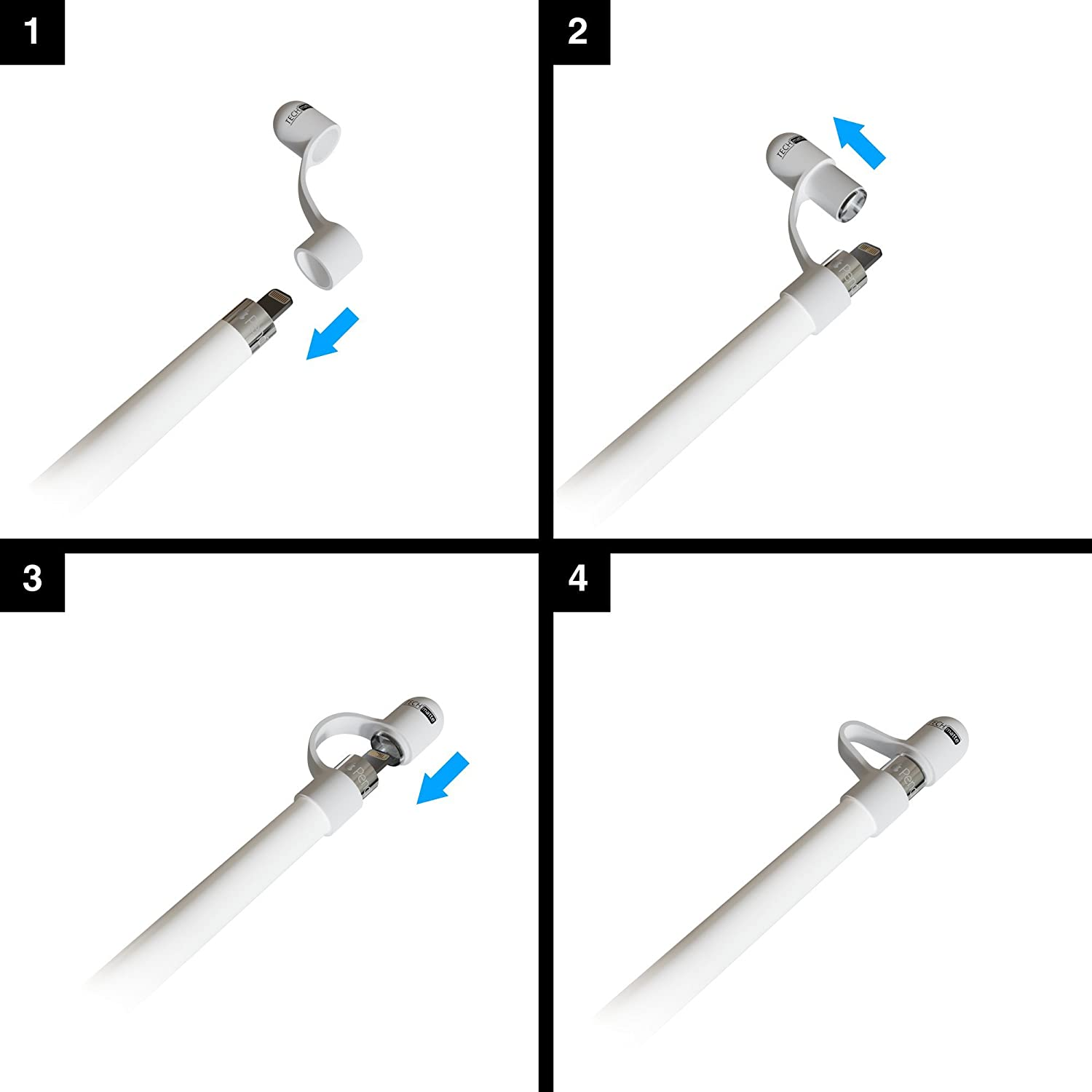 Techmatte Magnetic Replacement Cap Compatible with Apple Pencil (With Cap Holder) (Updated Version)