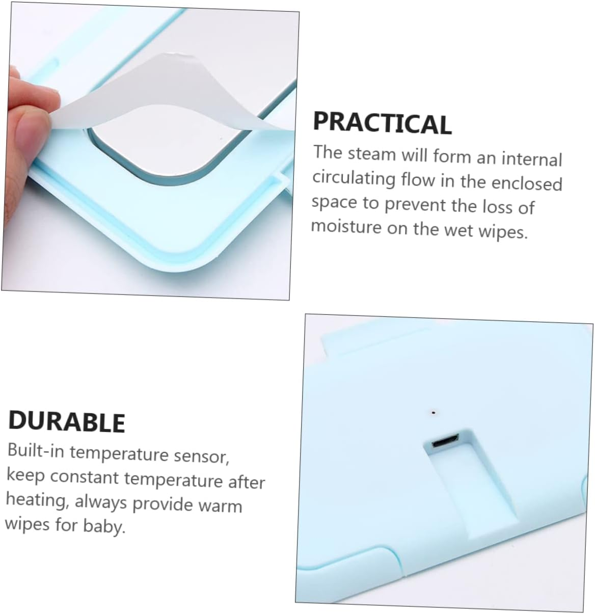 Abaodam USB Wipes Heater Portable Wet Tissue Warmer for Cleaning Wipes for Travel and Home Use image number 2