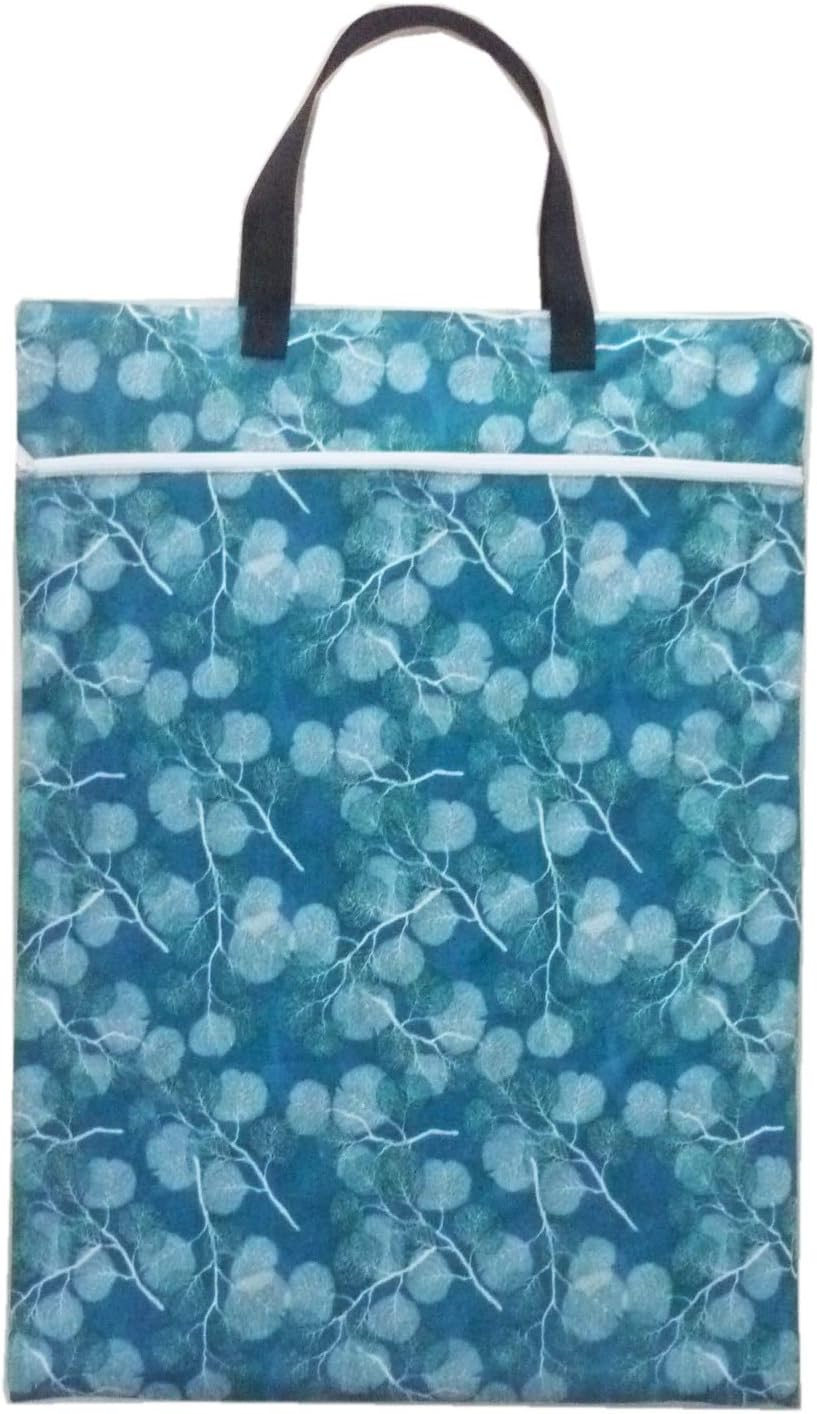 Large Hanging Wet/Dry Cloth Diaper Pail Bag for Reusable Diapers or Laundry, Sea - Flower image number 2