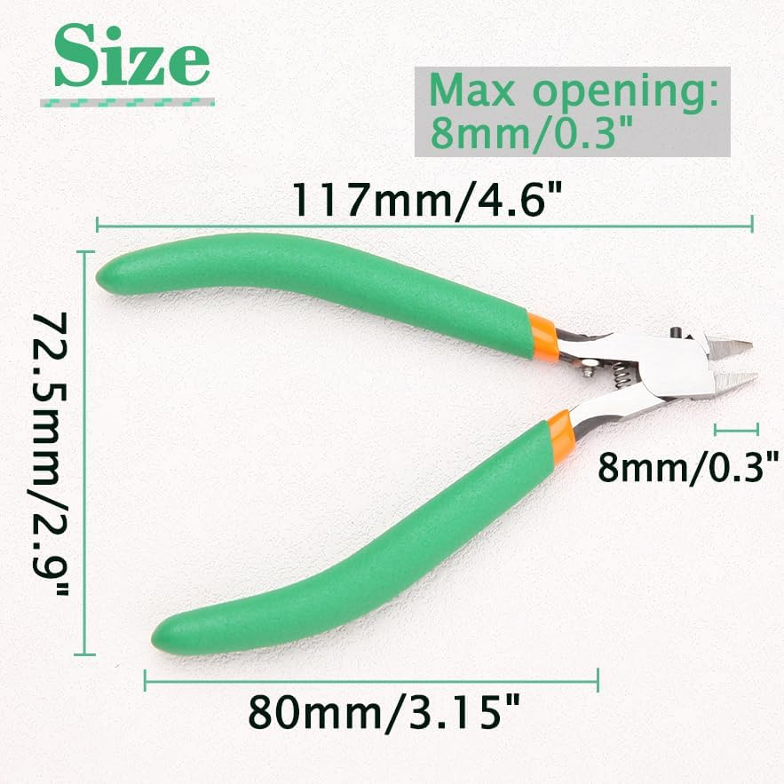 LEONTOOL 5-Inch Model Nipper, Ultra-Thin Single Blade Nipper with Leather Cover and Hex Key, Flush Cut Pliers with Non-Slip Comfortable Grip, Plastic Sprue Cutter for Gundam and Scale Model Building image number 4