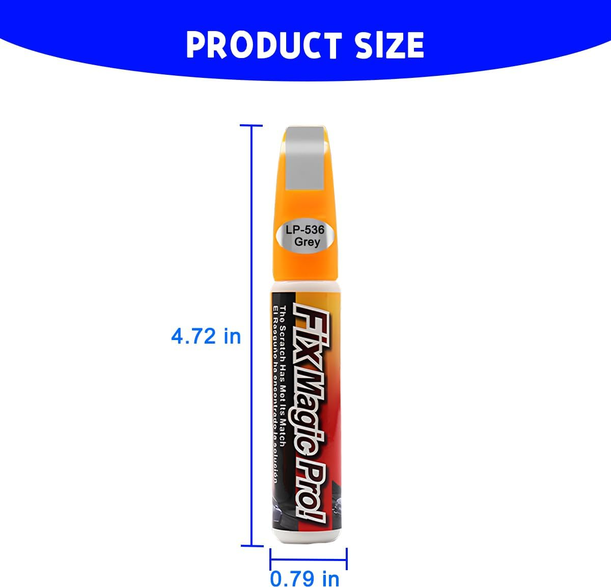Touch up Paint for Car, Two-In-One Vehicle Fill Paint Pen, 0.4 Oz Quick and Easy Auto Minor Scratch Remover, Effective Car Repairng Gloss Accessories, Universal for SUV, Truck, Rv（Gray） image number 2
