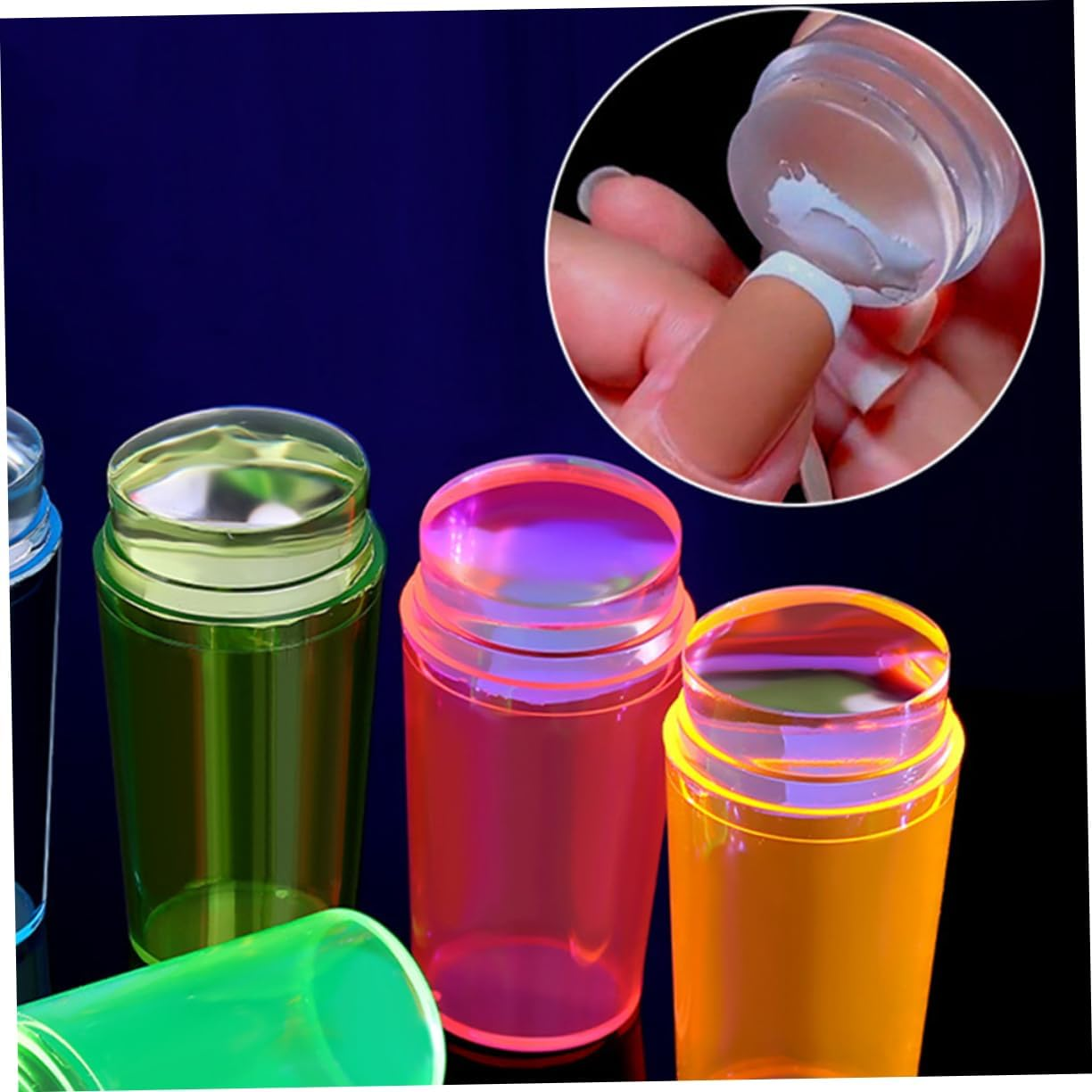 Healvian 5Sets Nail Art Stampers Manicure Stamper Tools Decorative Nail for Women image number 6