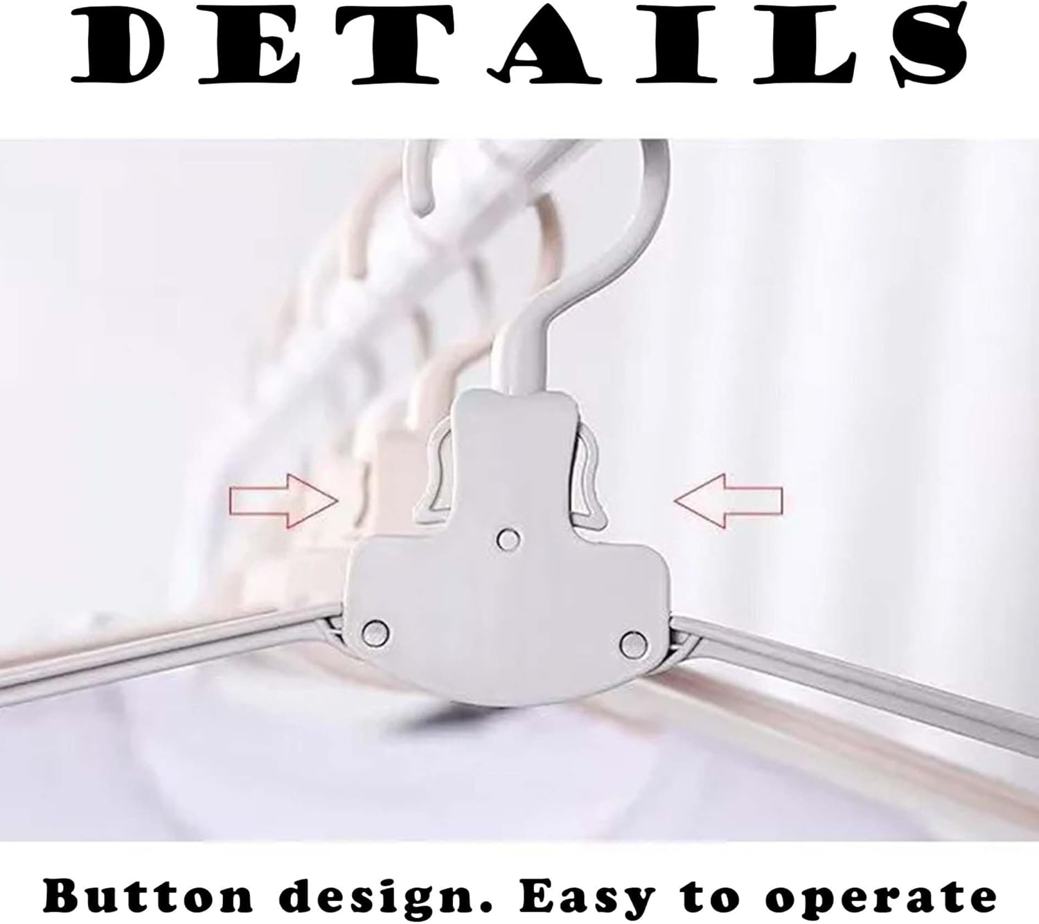 8-Piece Set 3PCS Folding Clothes Drying Rack + 5 Hangers, Foldable Portable Travel Hanger, with 5 Holes for Outdoor Campin, Balcony, Laundry Room, Hotel Apartment image number 5