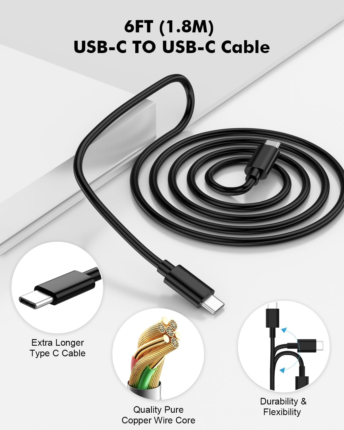 45W USB C Charger for Samsung Charger Type C Super Fast Charging with 6.6FT Type C Cable 2M Compatible with Galaxy S25 Ultra/S25/S24 Ultra/S24/S23 Ultra/S23/S22/S21/S20 Adapter Wall Fast Charger image number 5