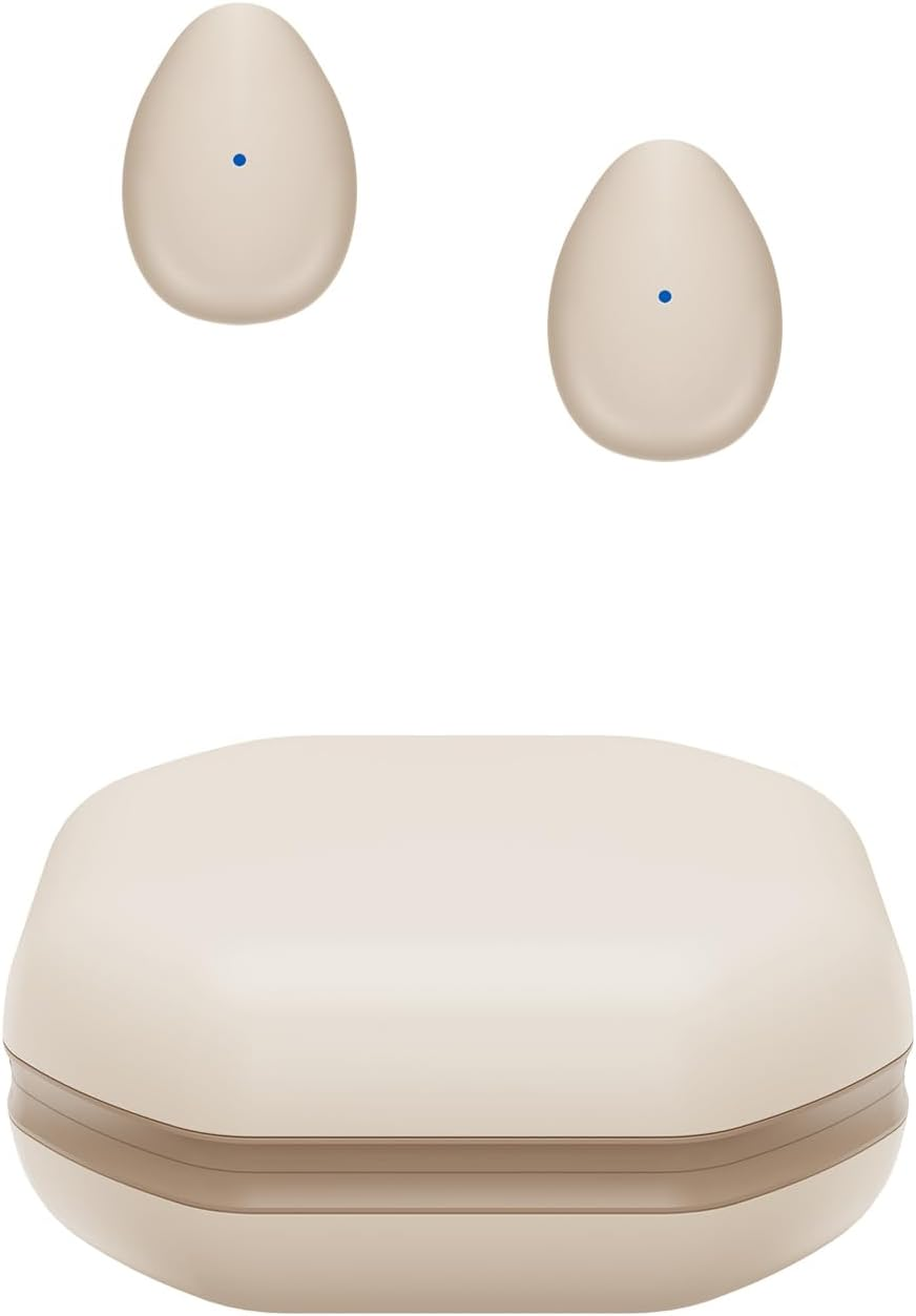 Mini Wireless Bluetooth Earbuds, Tiny Semi In-Ear Headphone Small/Light/Thin for Sleep on Side/Work/Fitness/Run/Drive, Stream Music or Podcasts from Iphone/Android Phones(White Gray)&hellip;